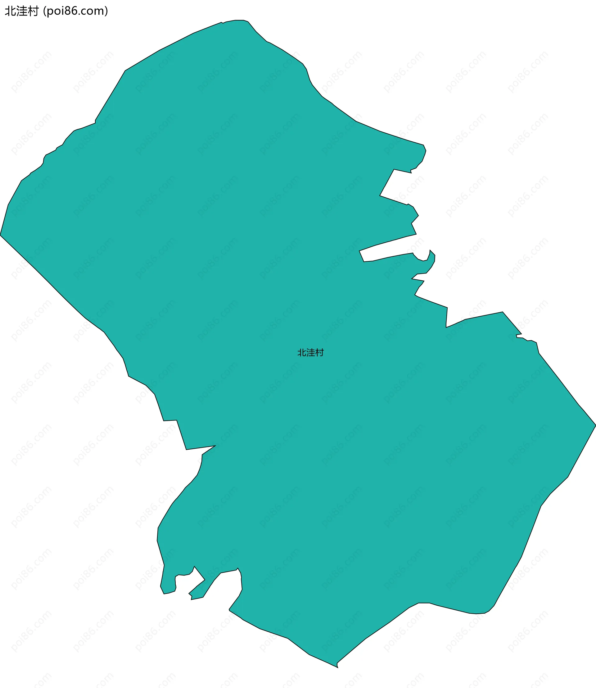 北洼村边界地图