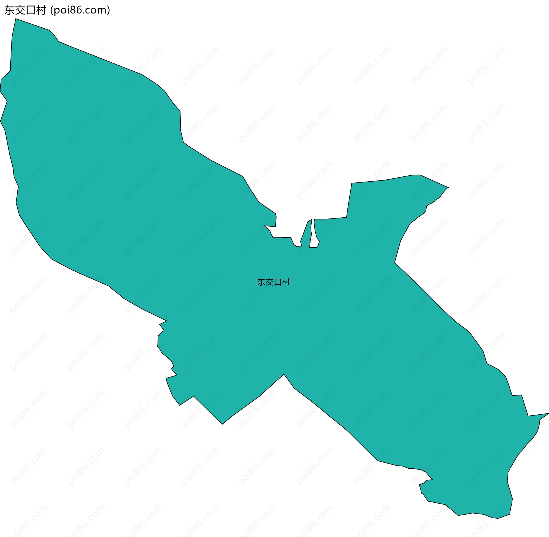 东交口村边界地图