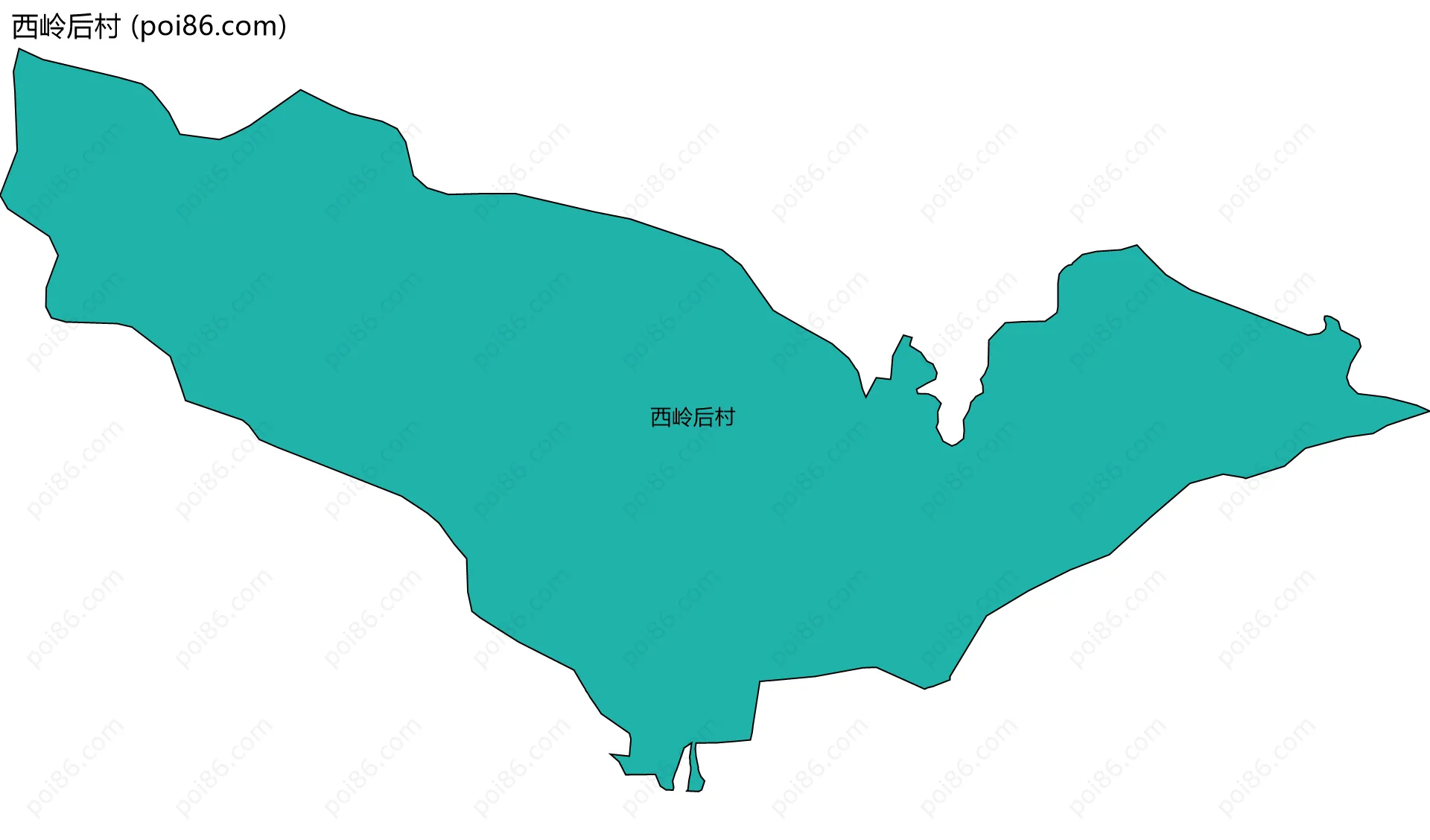 西岭后村边界地图