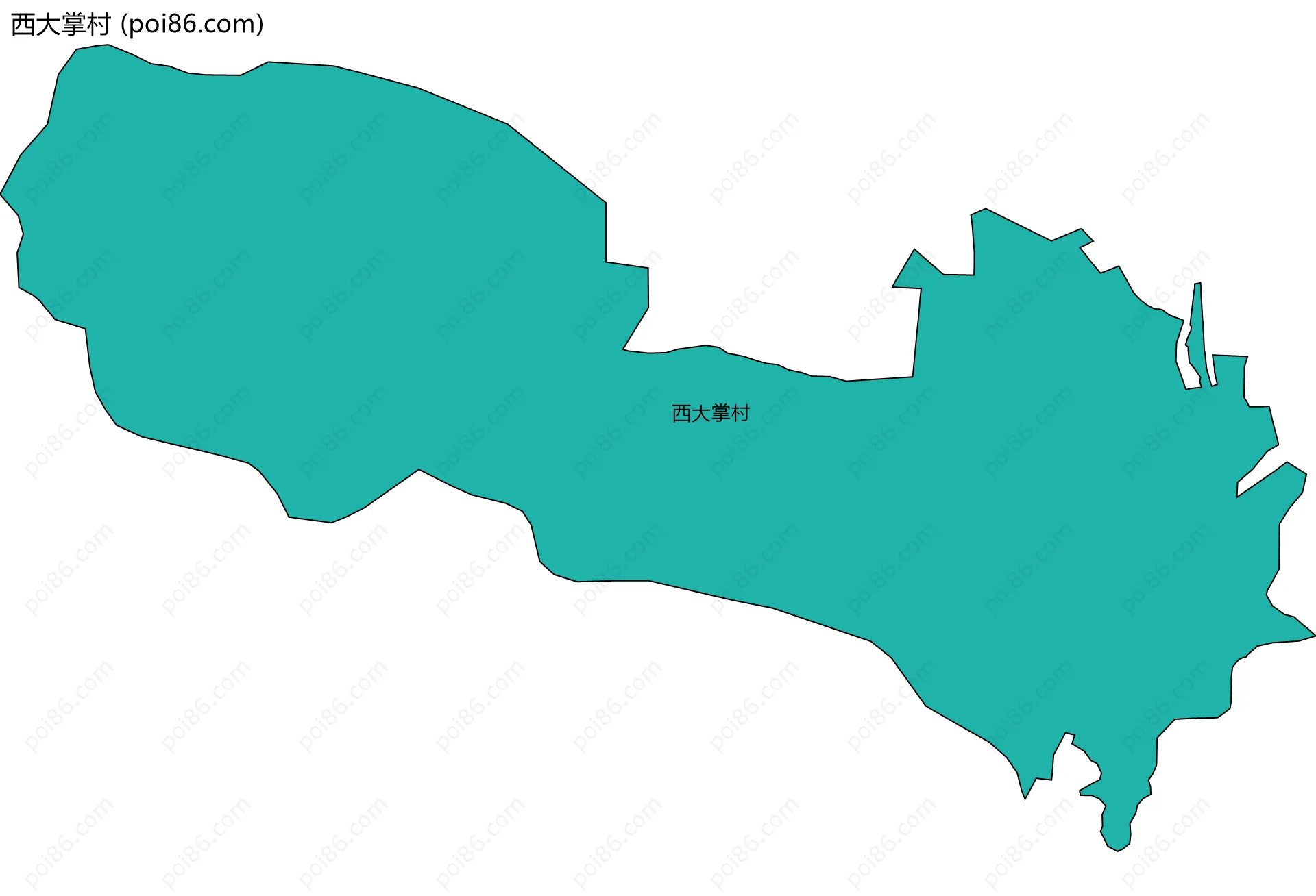 西大掌村边界地图
