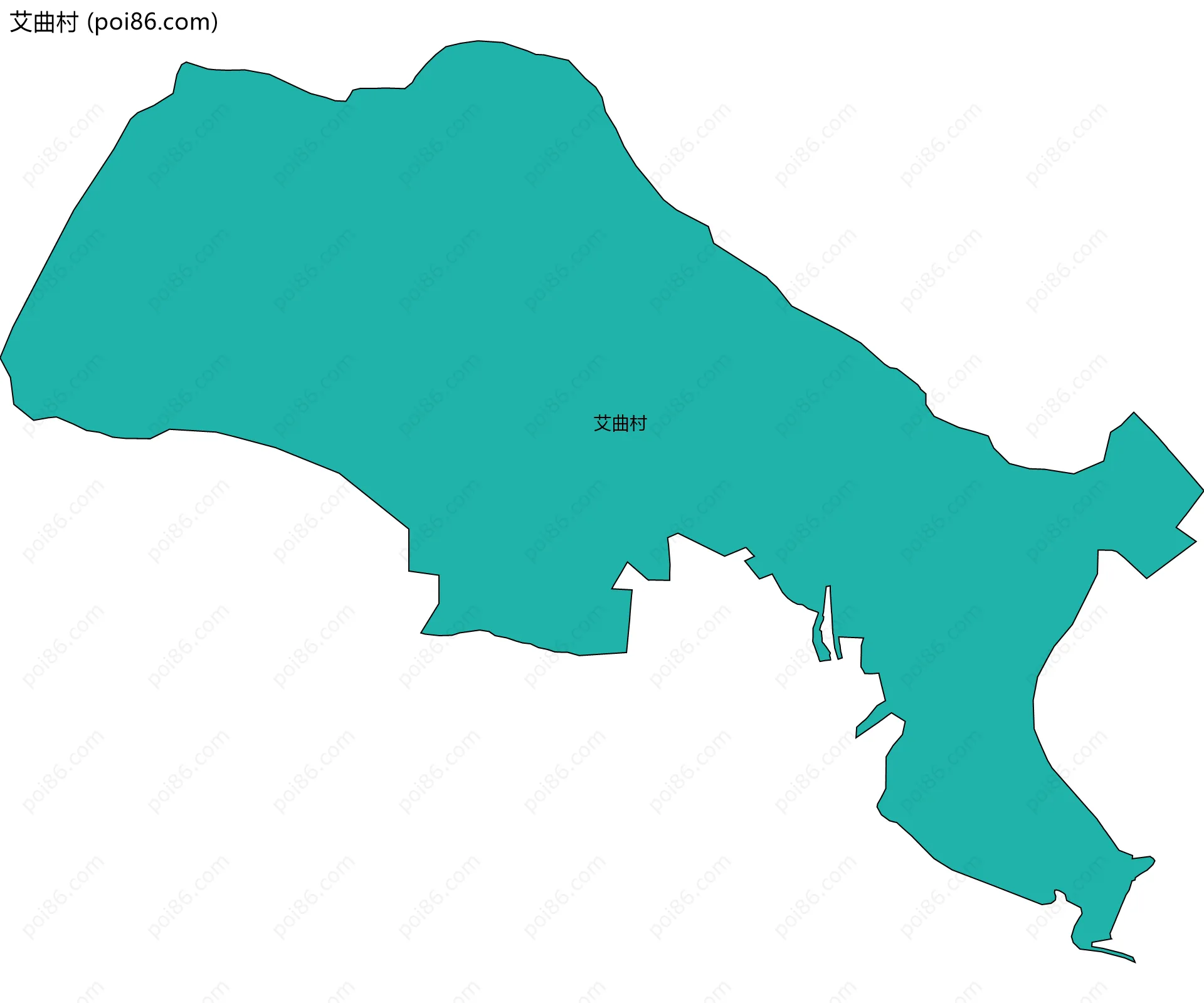 艾曲村边界地图