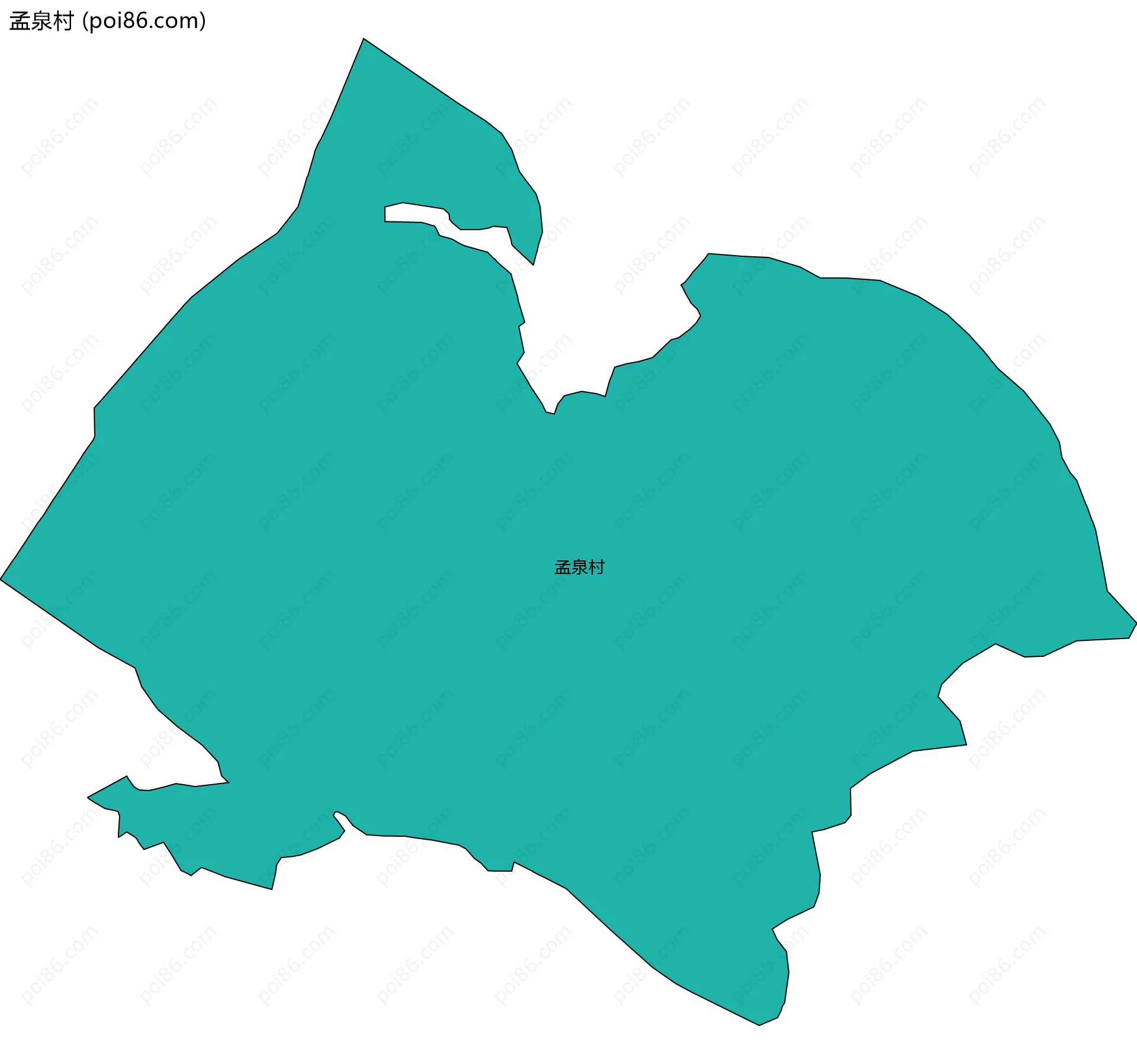 孟泉村边界地图