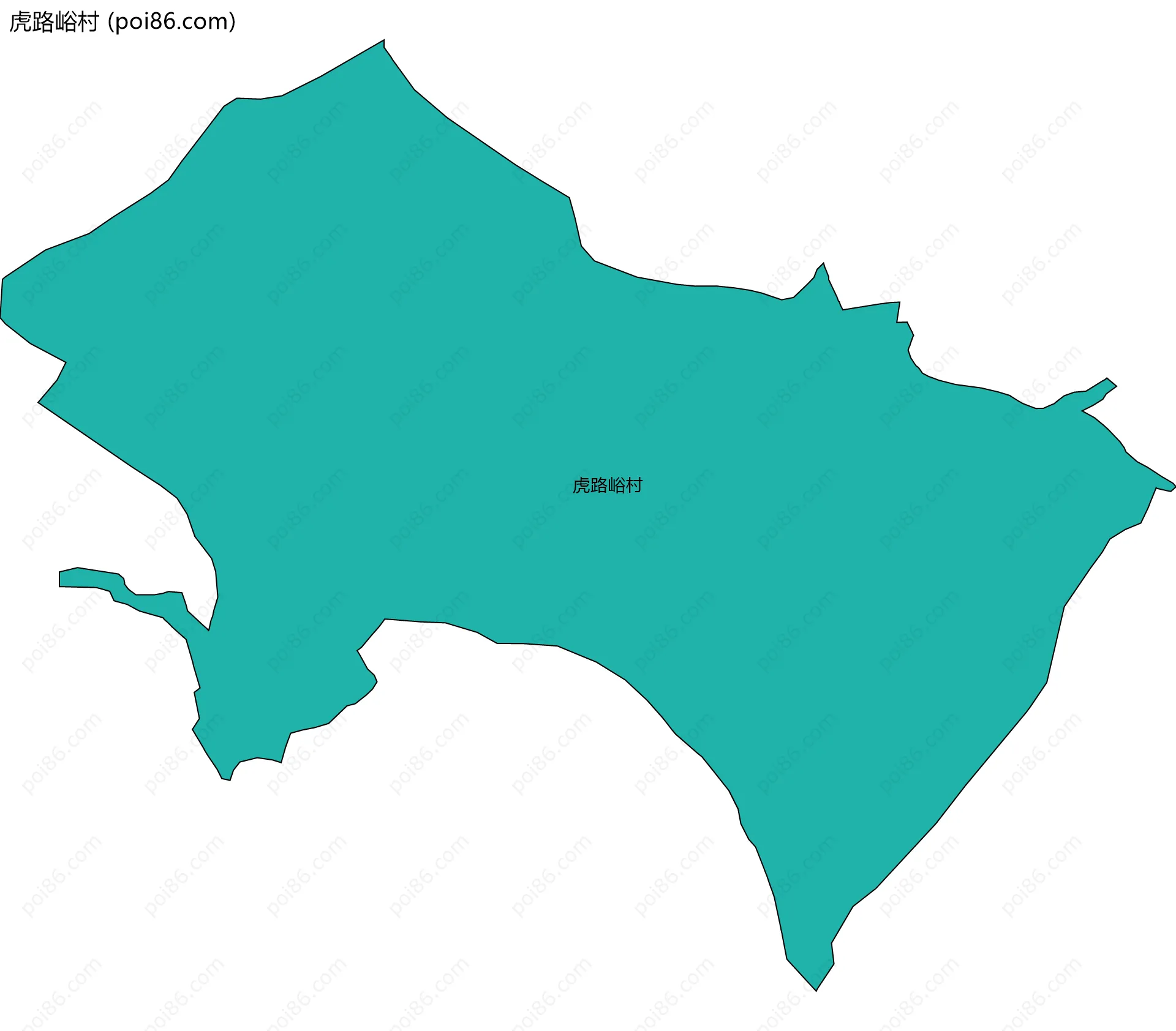 虎路峪村边界地图