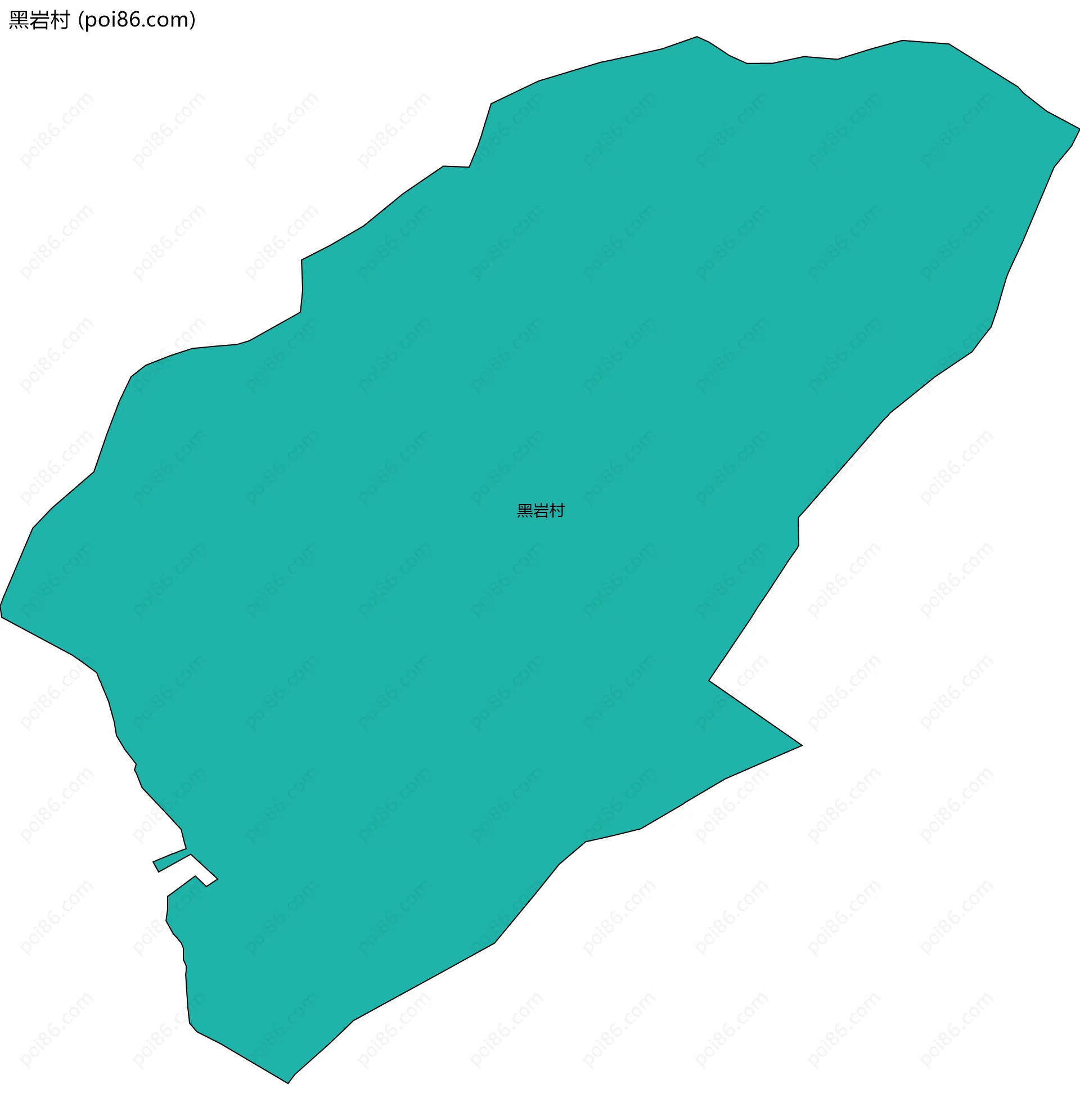黑岩村边界地图
