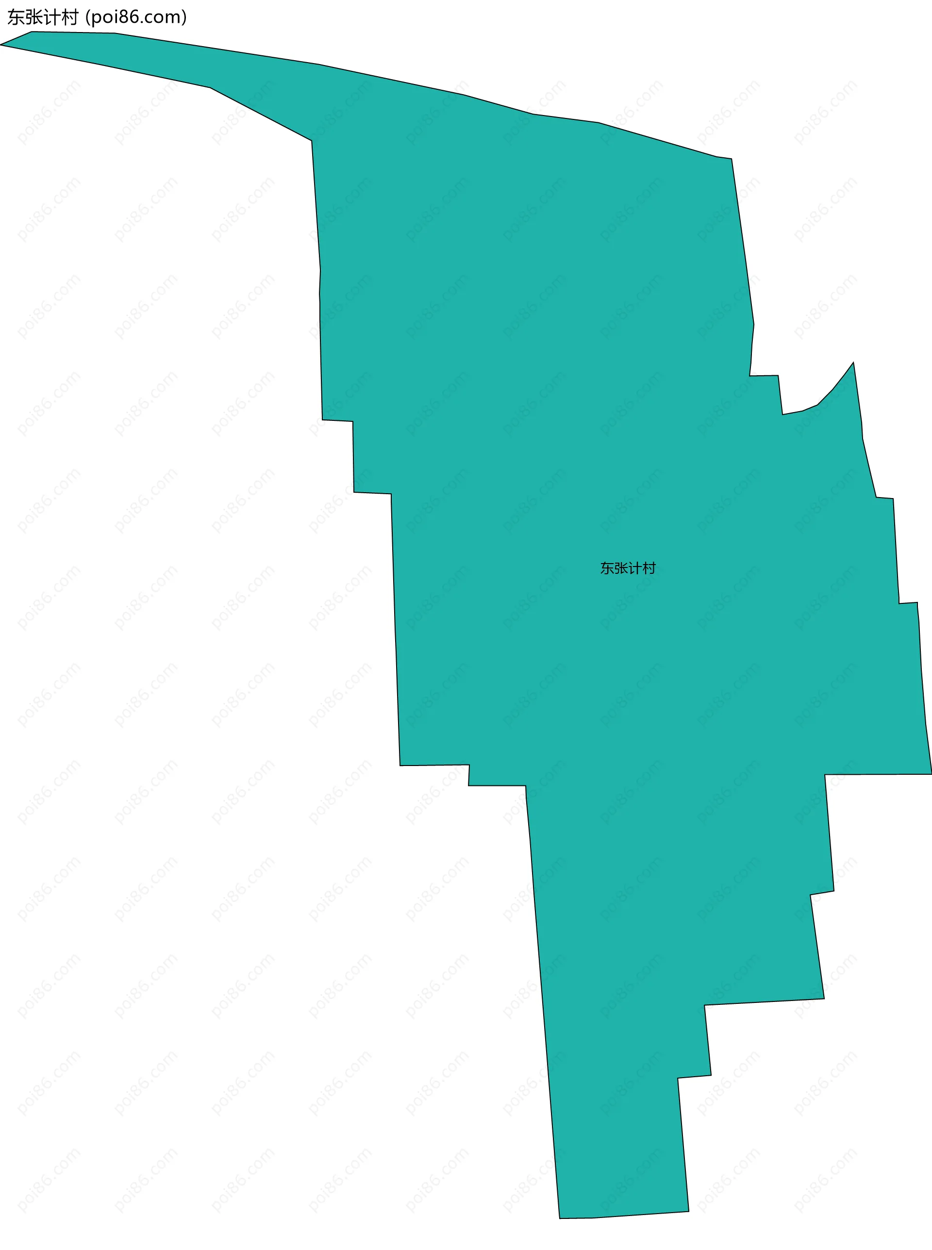 东张计村边界地图