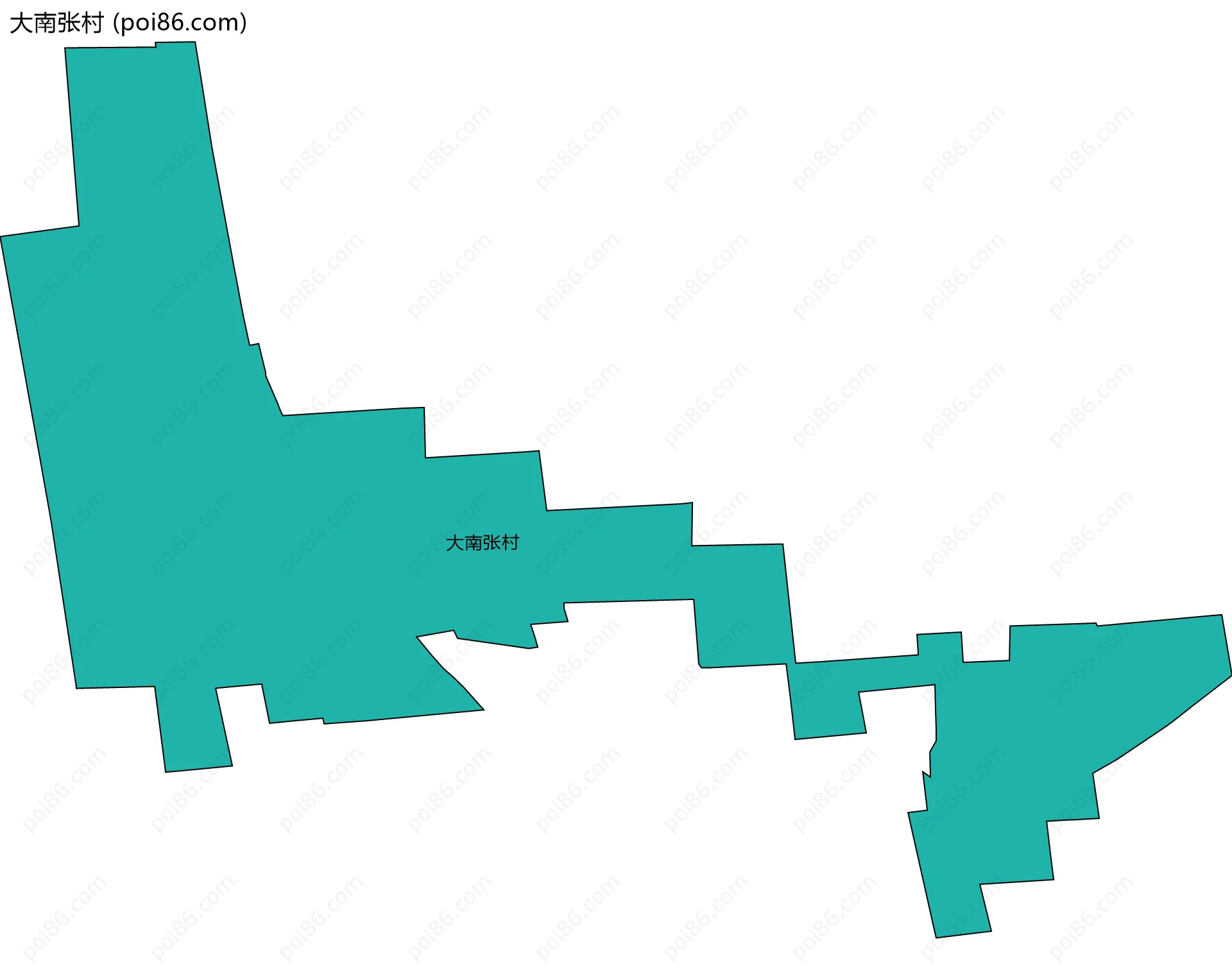 大南张村边界地图