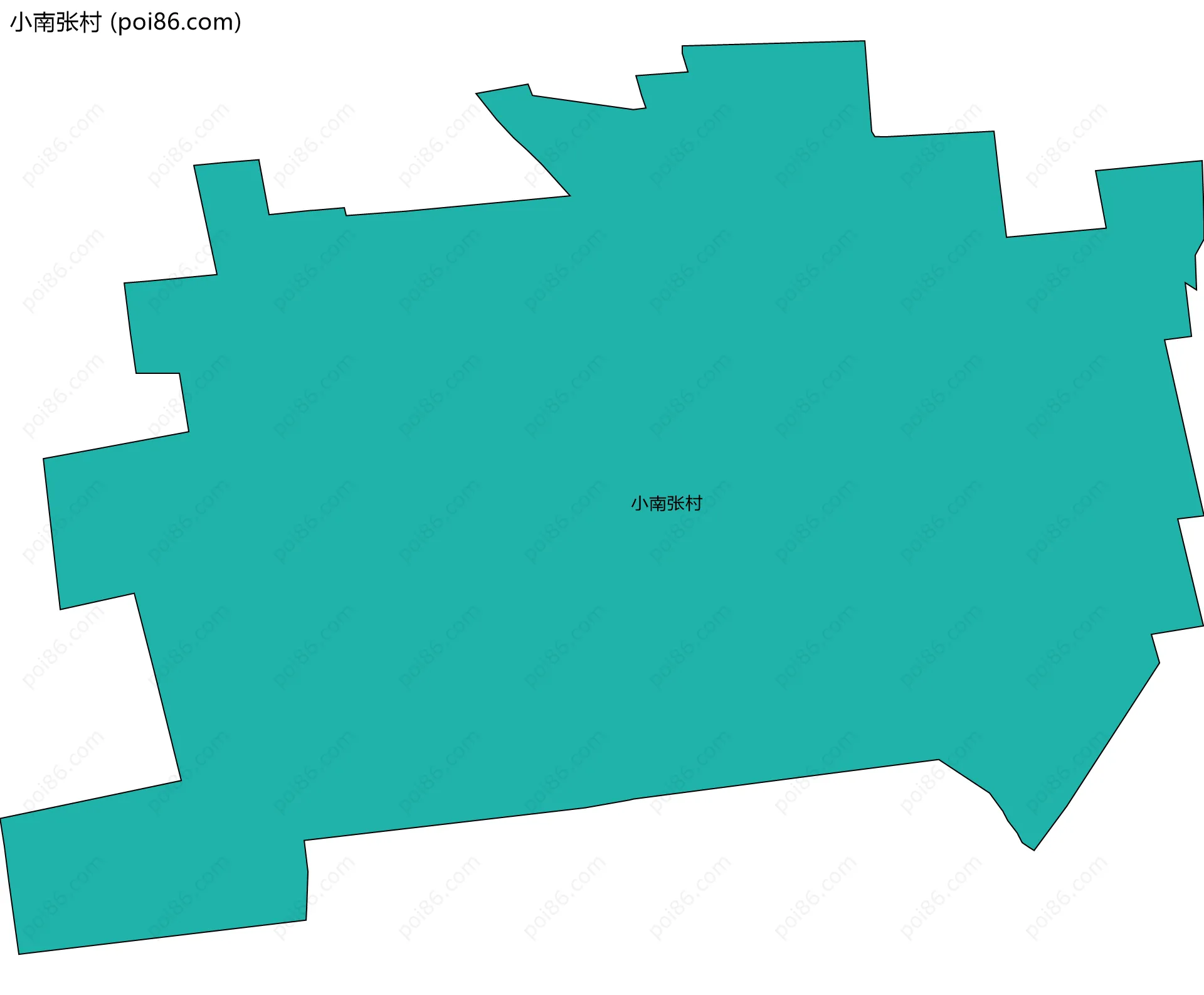 小南张村边界地图
