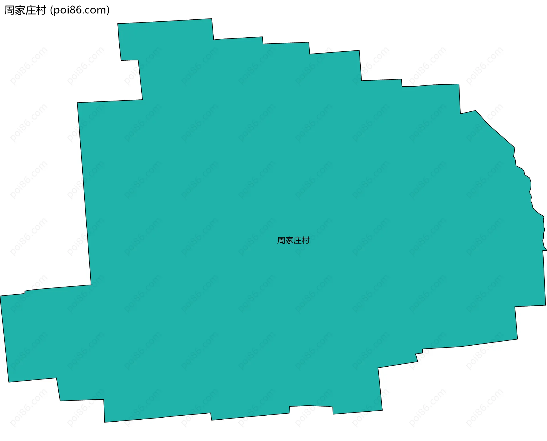 周家庄村边界地图