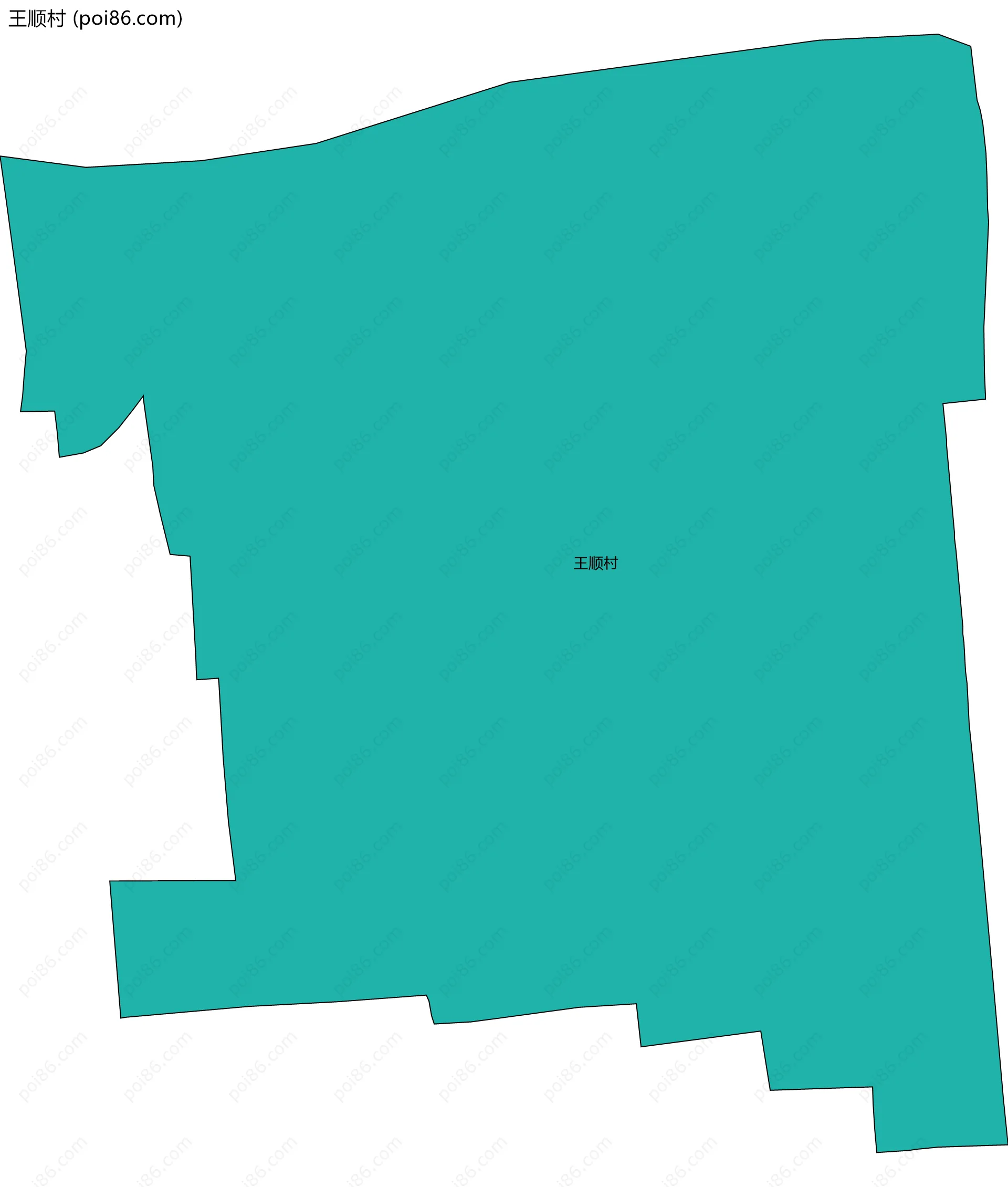 王顺村边界地图