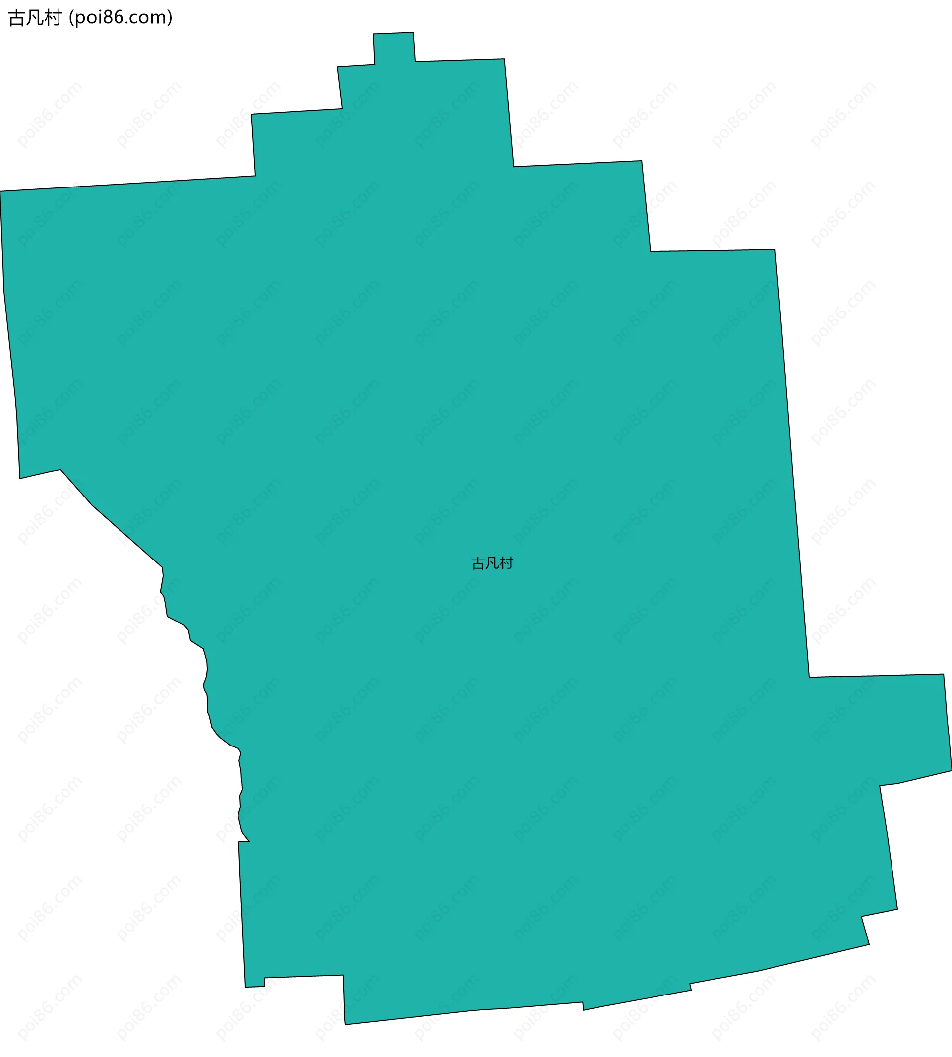 古凡村边界地图