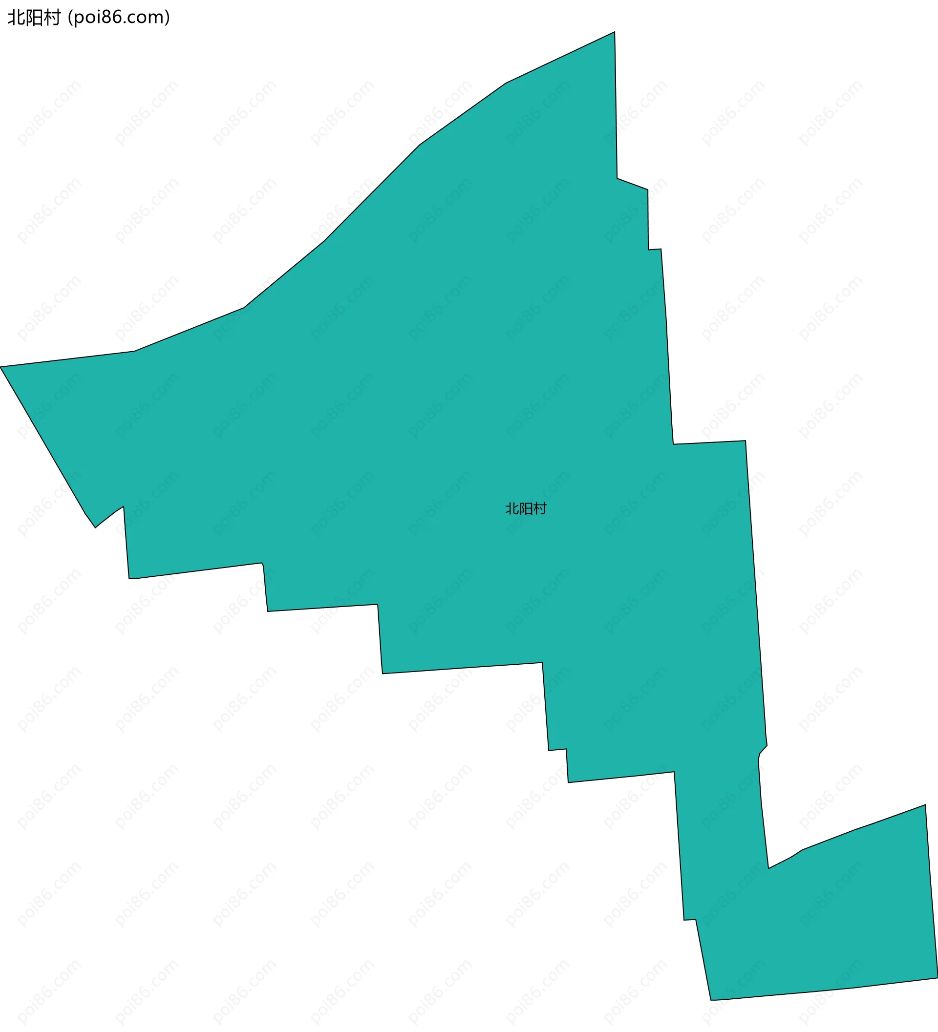 北阳村边界地图