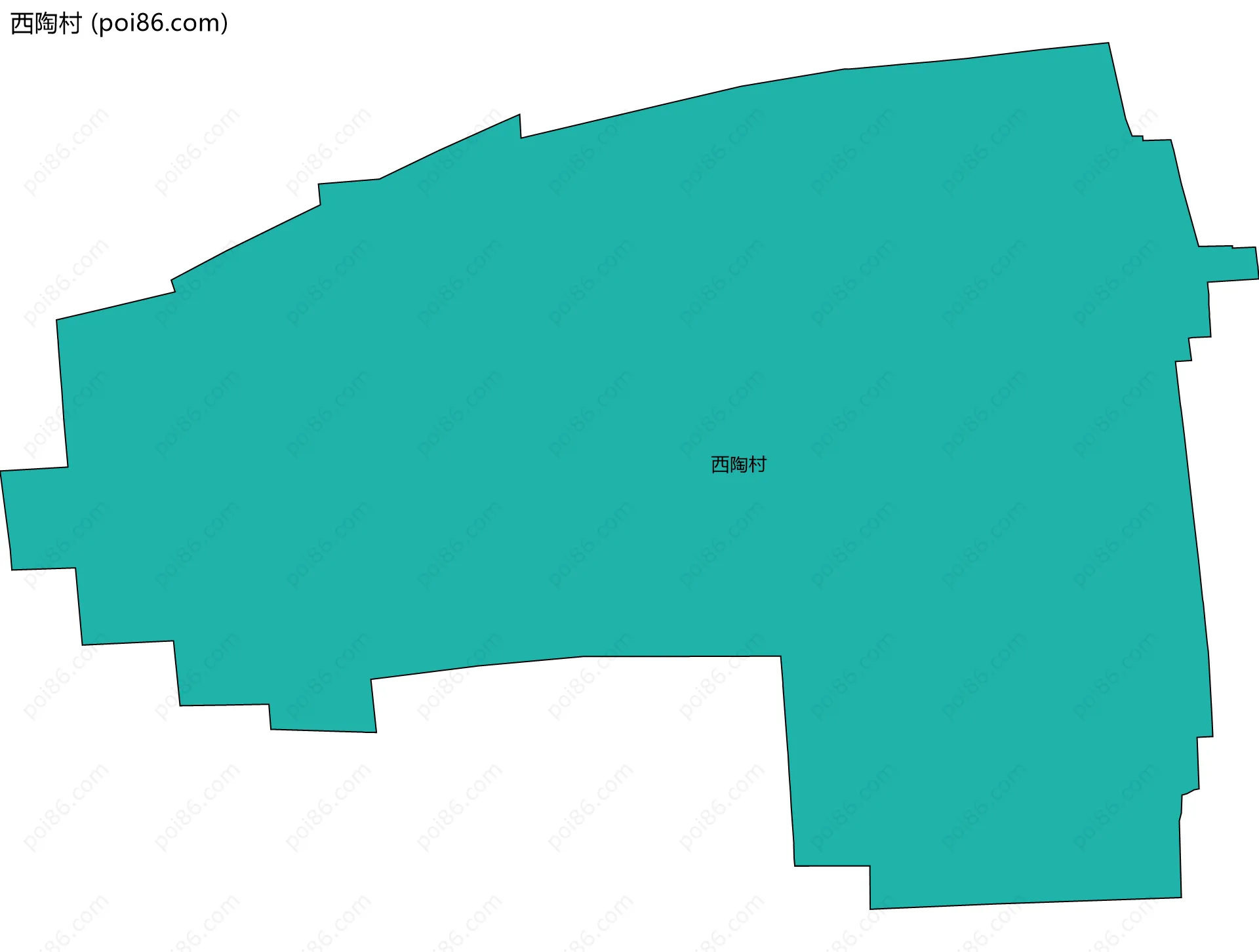 西陶村边界地图