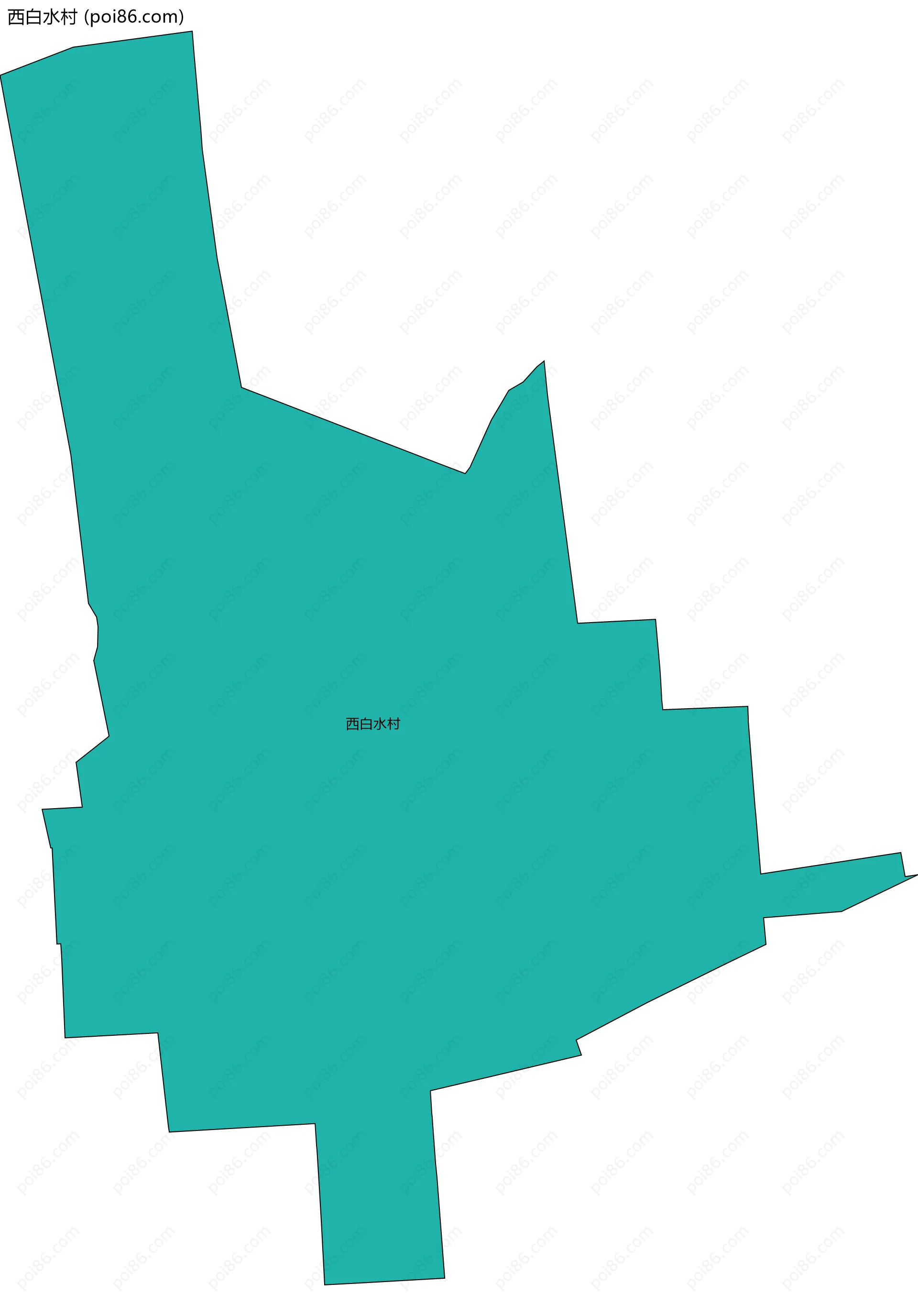 西白水村边界地图
