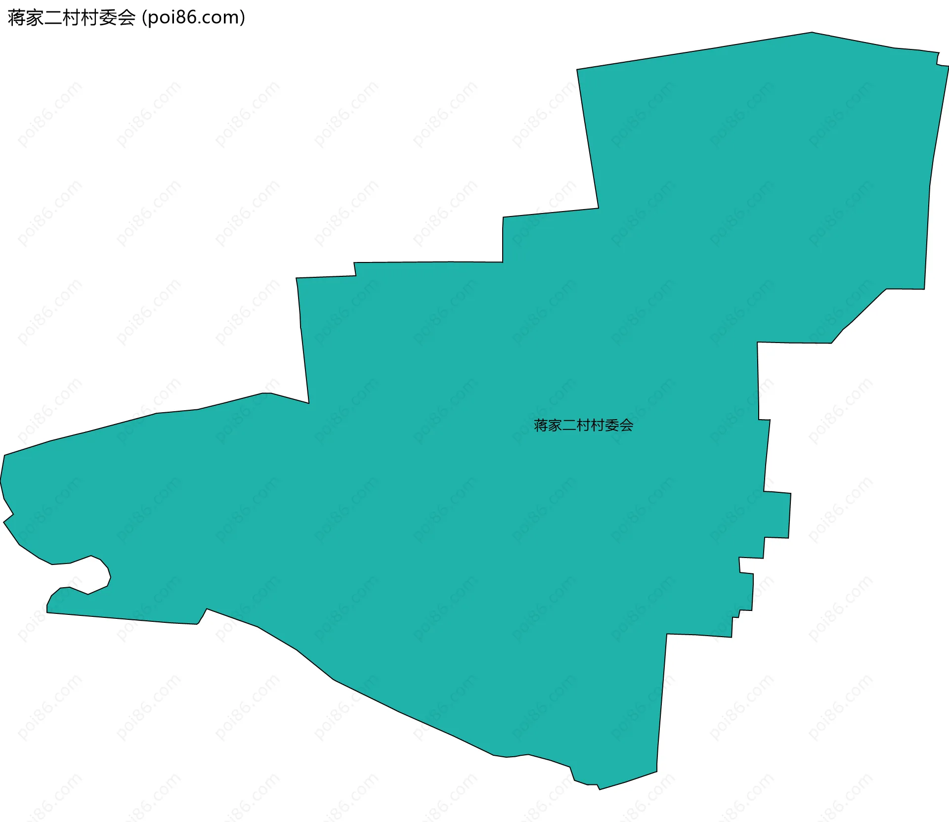 蒋家二村村委会边界地图