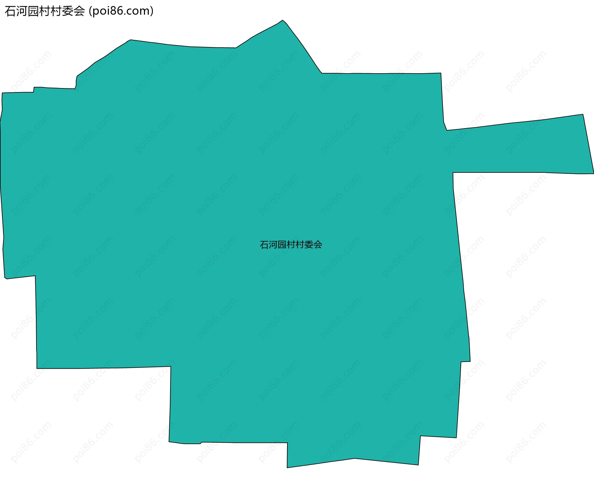 石河园村村委会边界地图