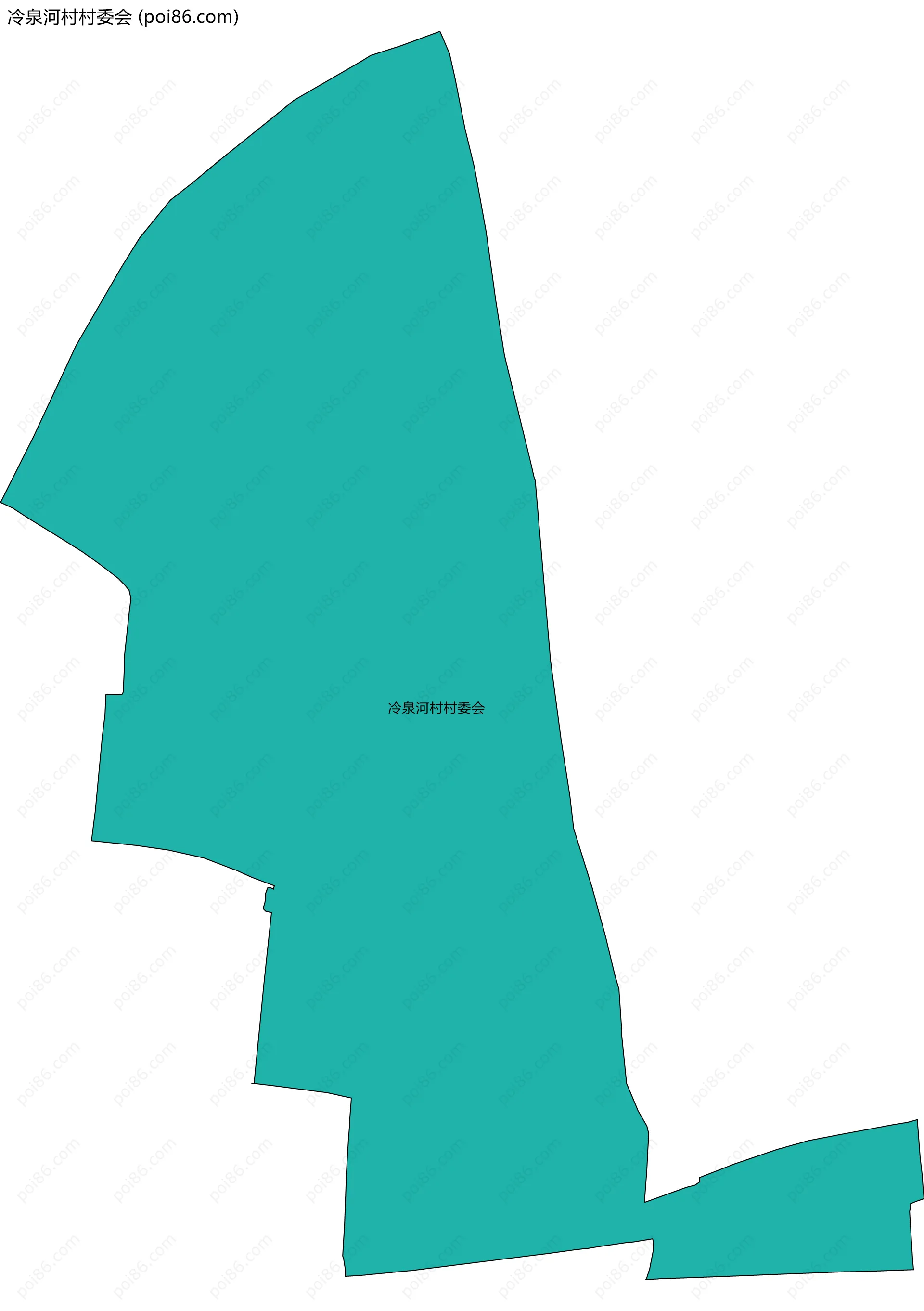 冷泉河村村委会边界地图