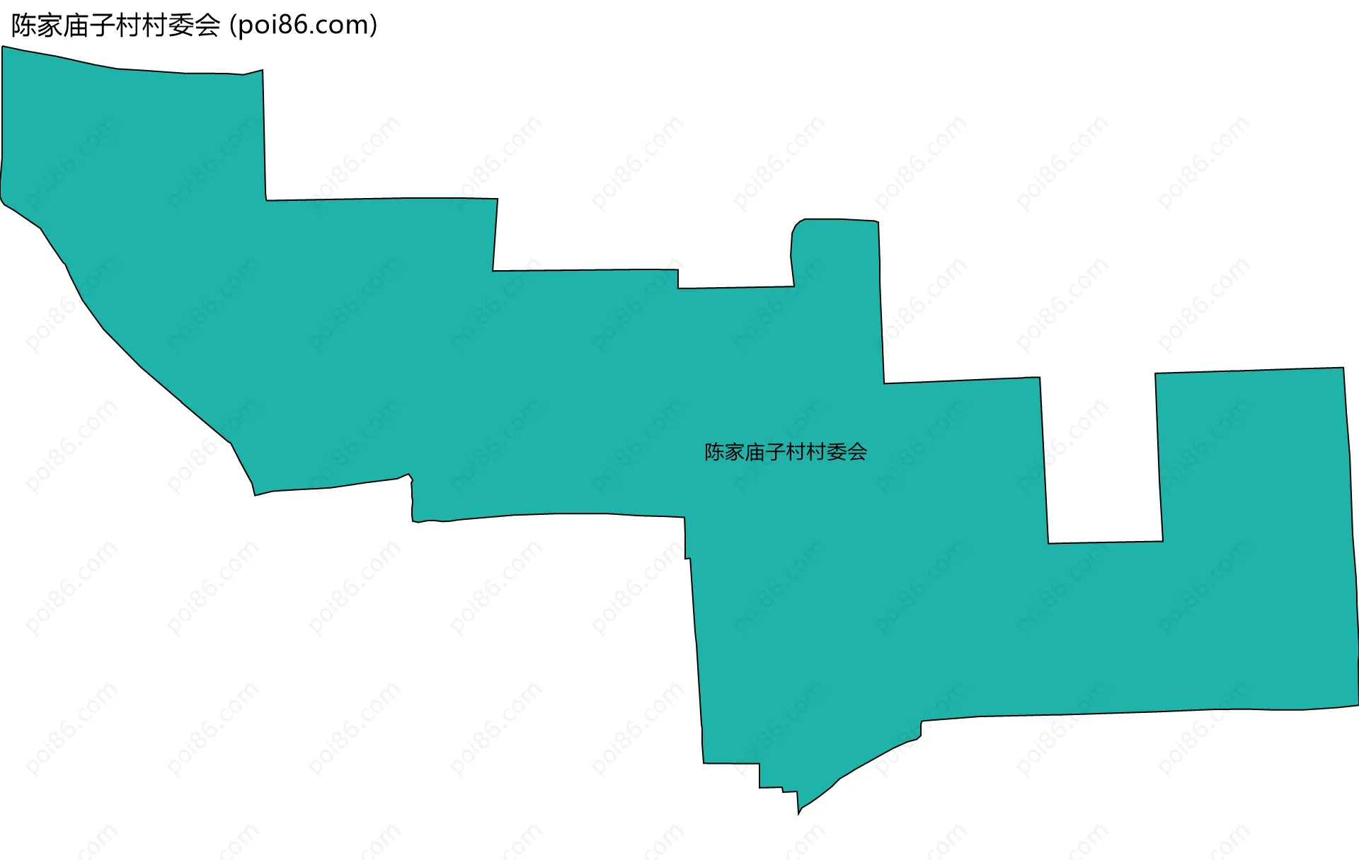 陈家庙子村村委会边界地图