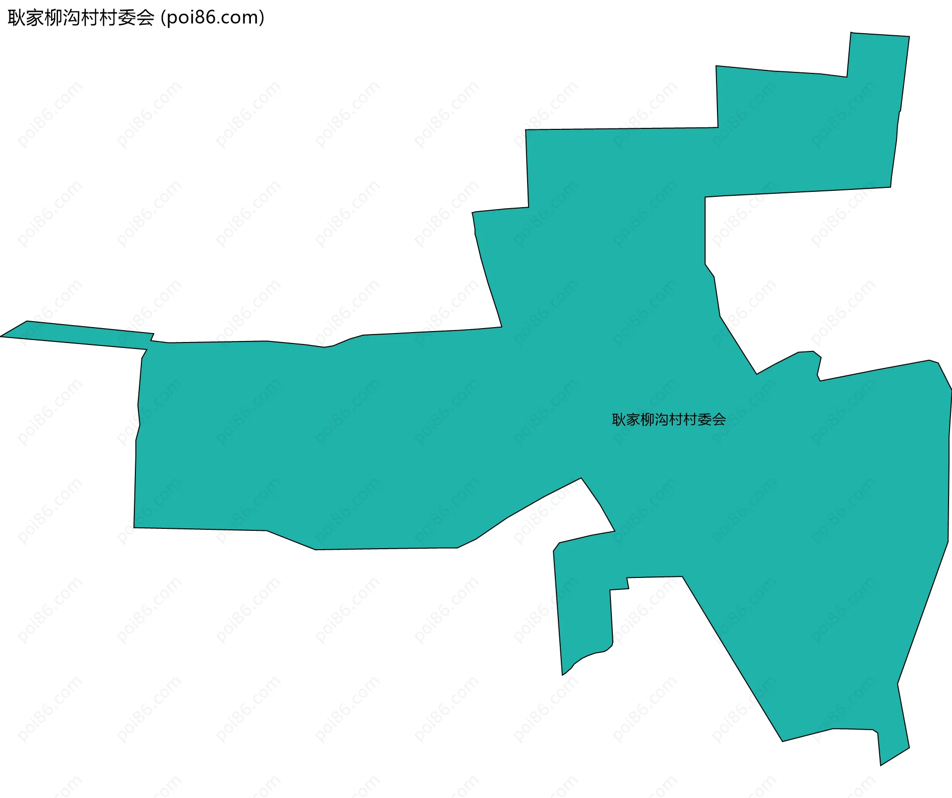 耿家柳沟村村委会边界地图