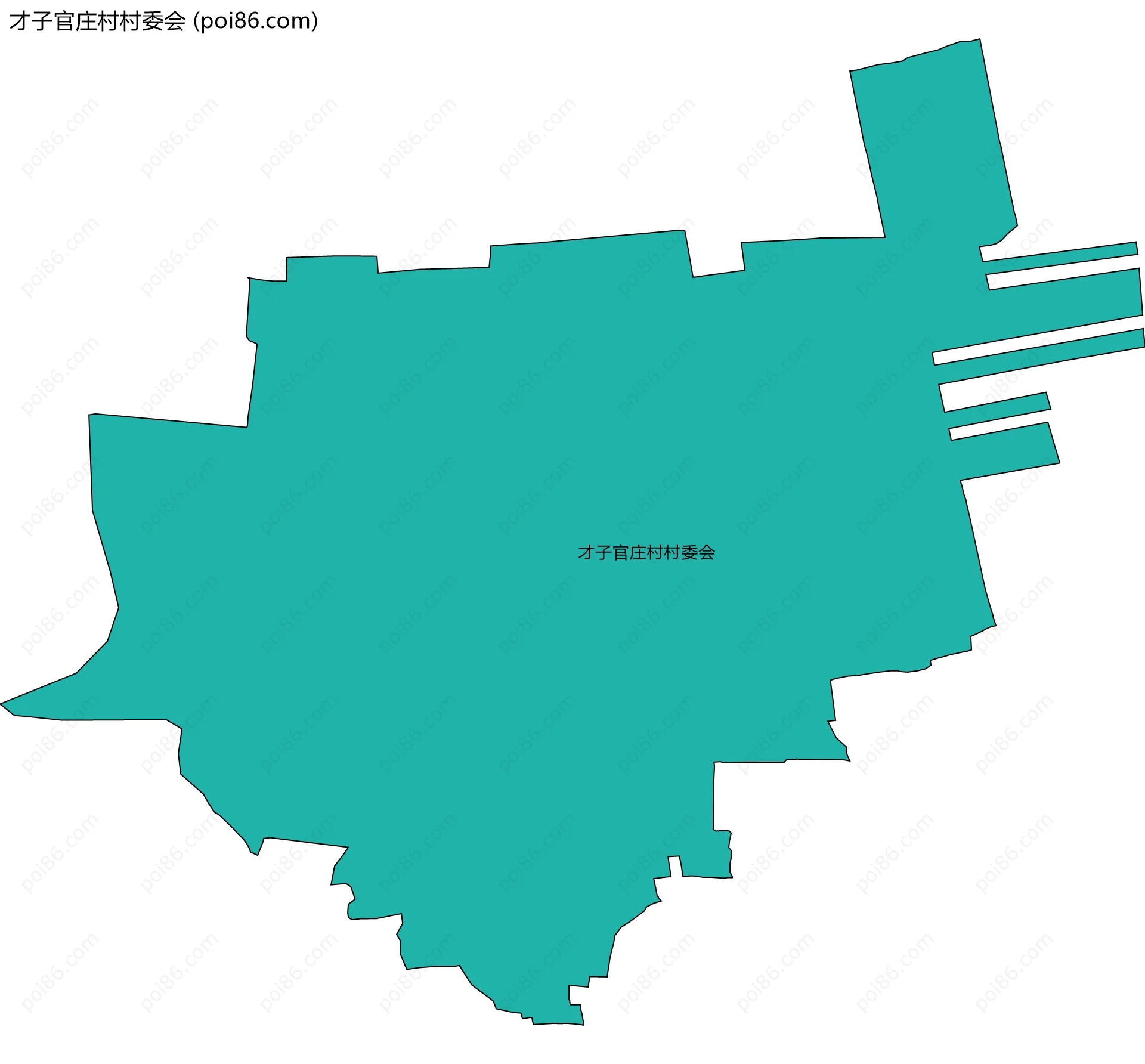 才子官庄村村委会边界地图