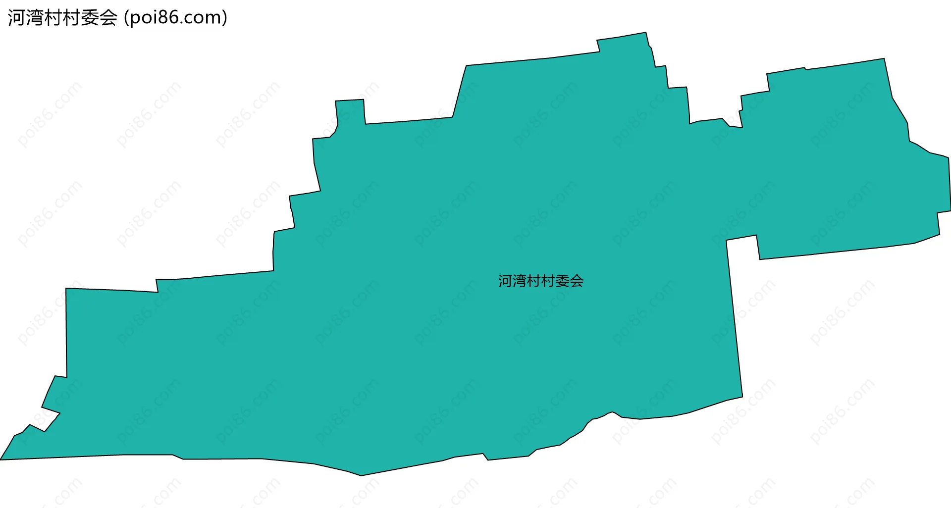 河湾村村委会边界地图