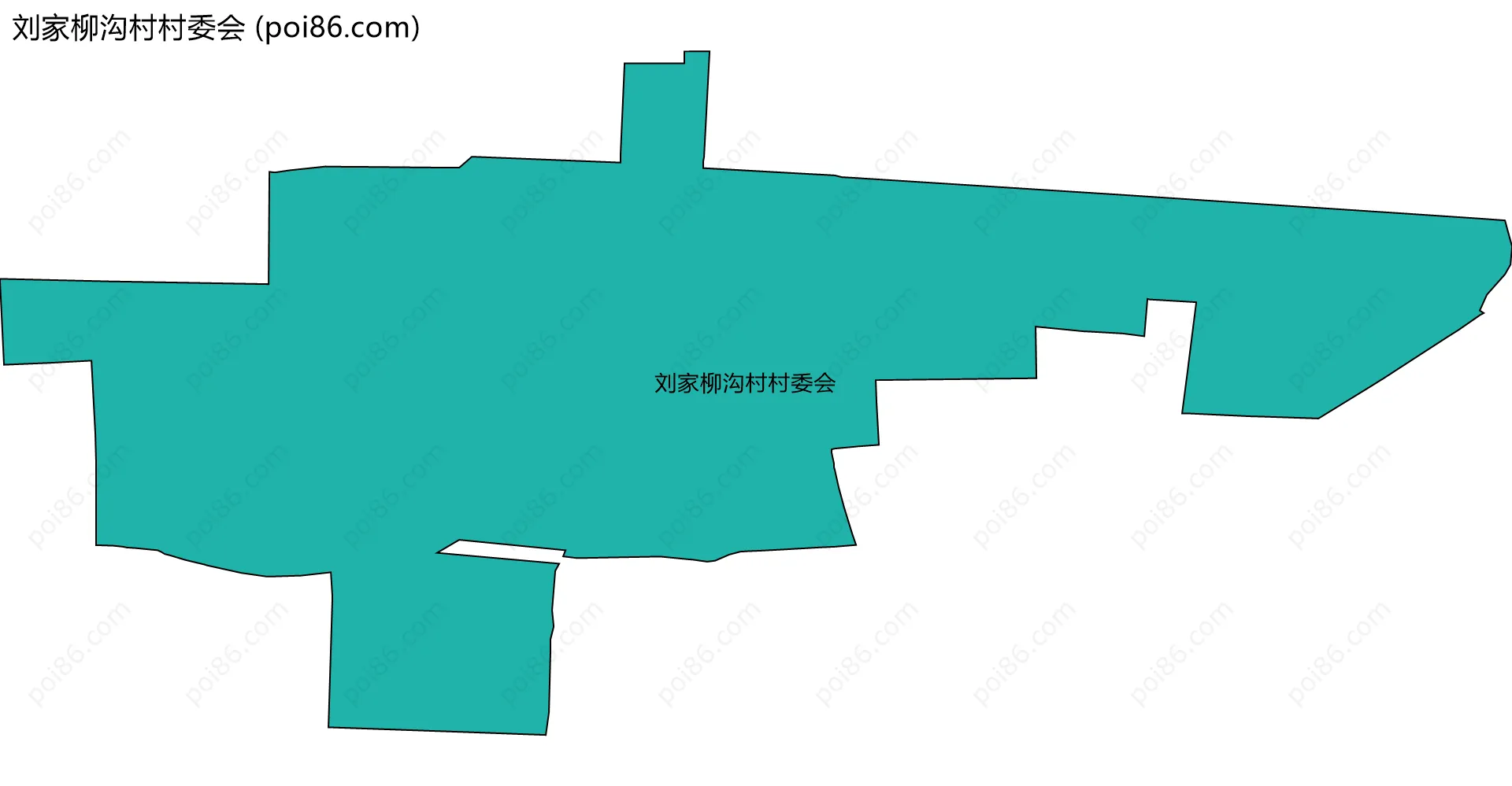 刘家柳沟村村委会边界地图