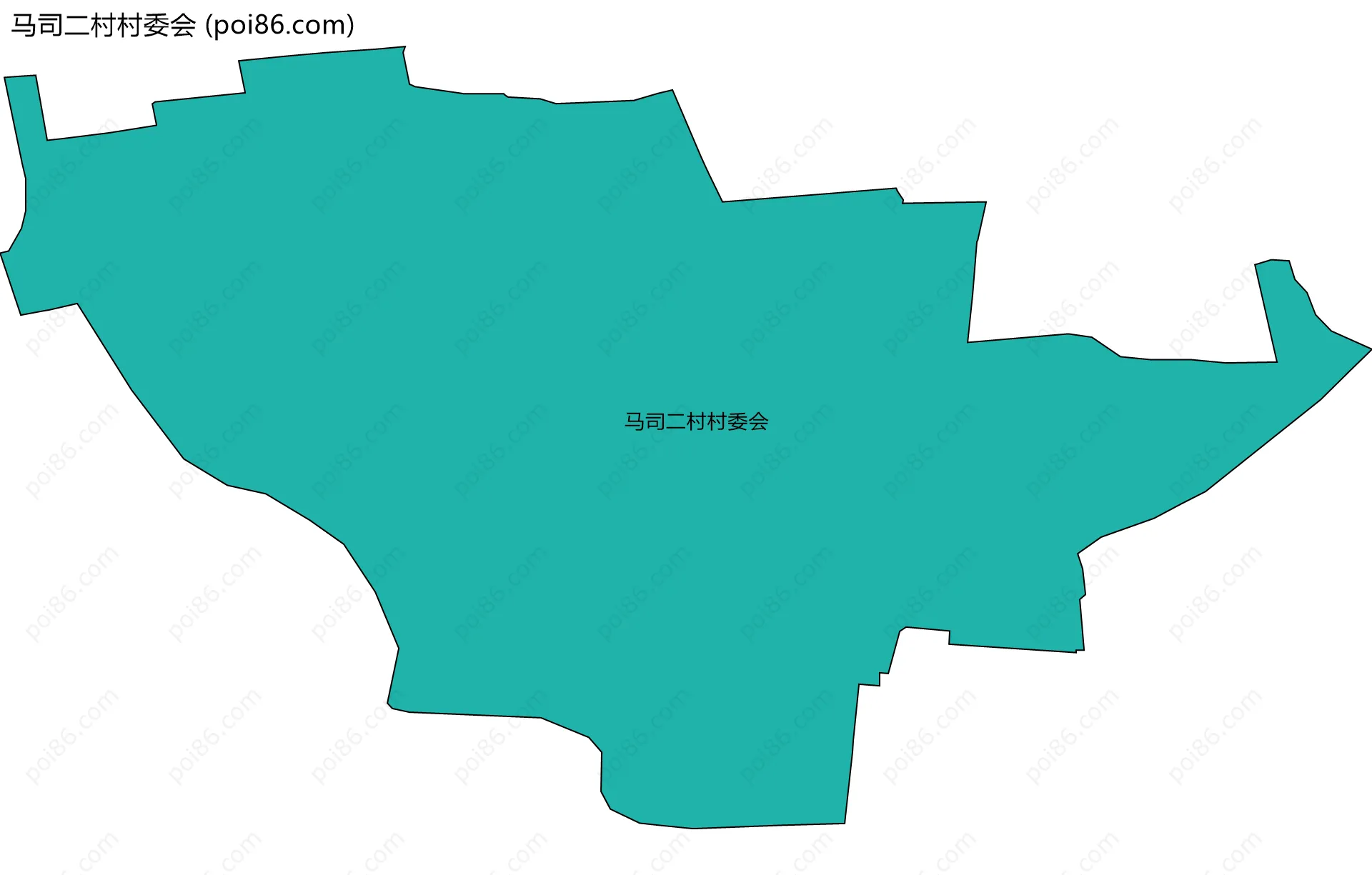 马司二村村委会边界地图