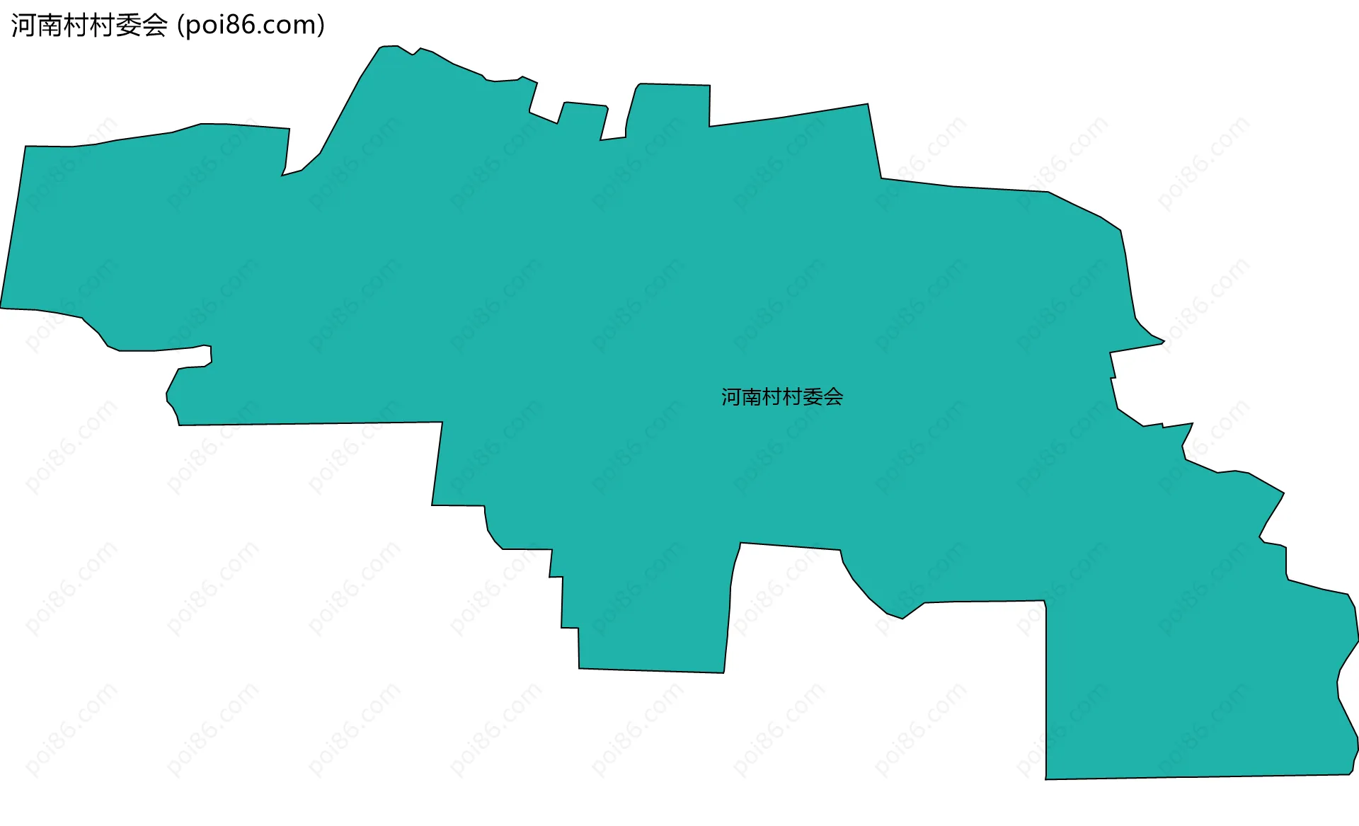 河南村村委会边界地图