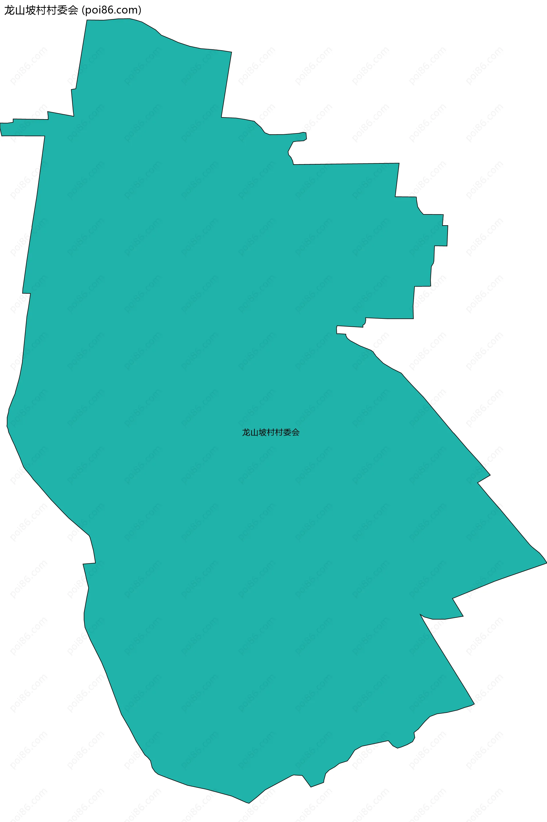 龙山坡村村委会边界地图