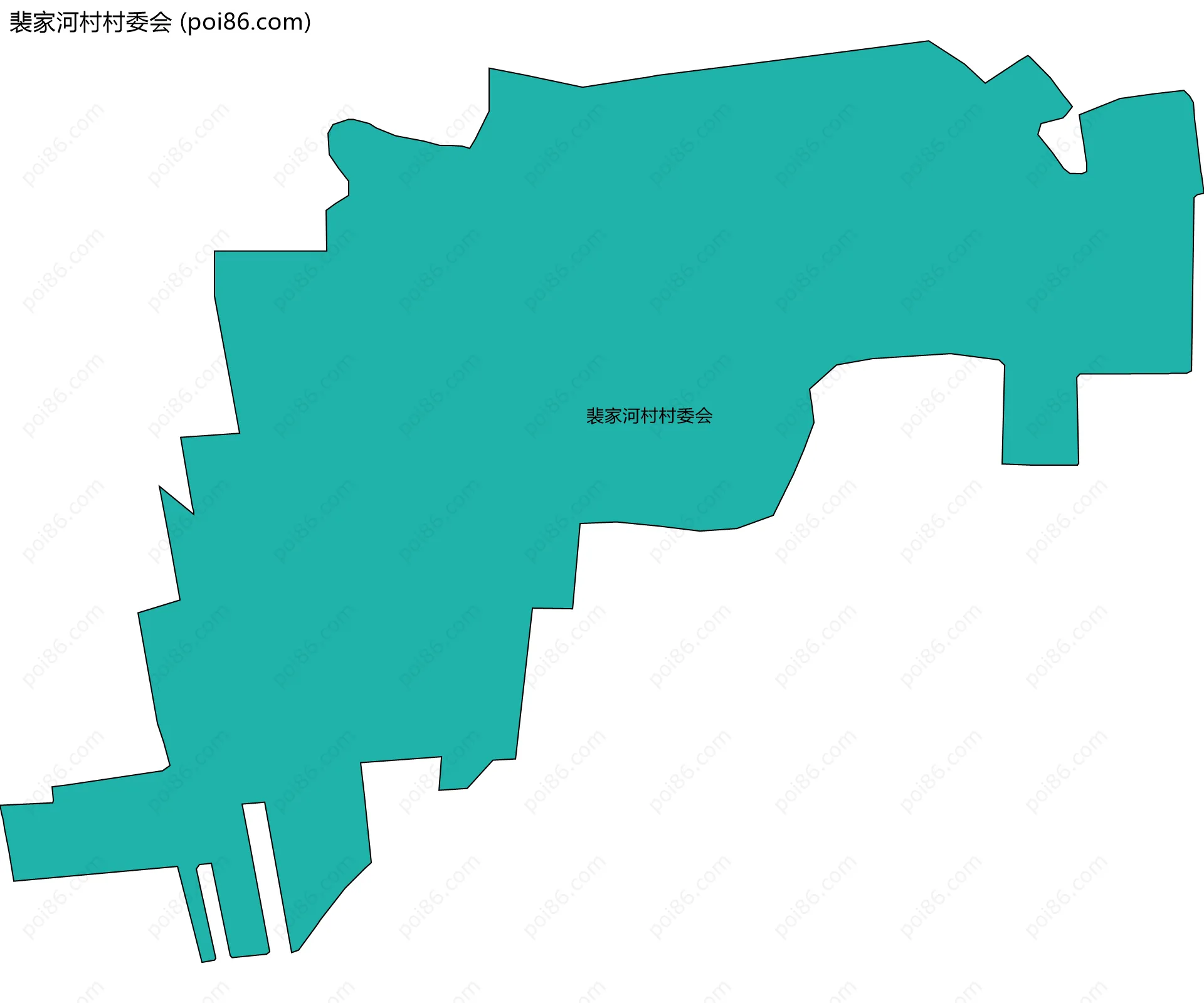 裴家河村村委会边界地图