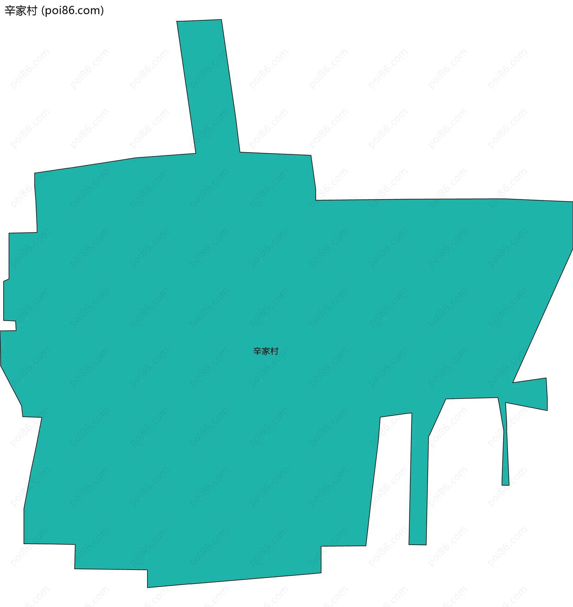 辛家村边界地图