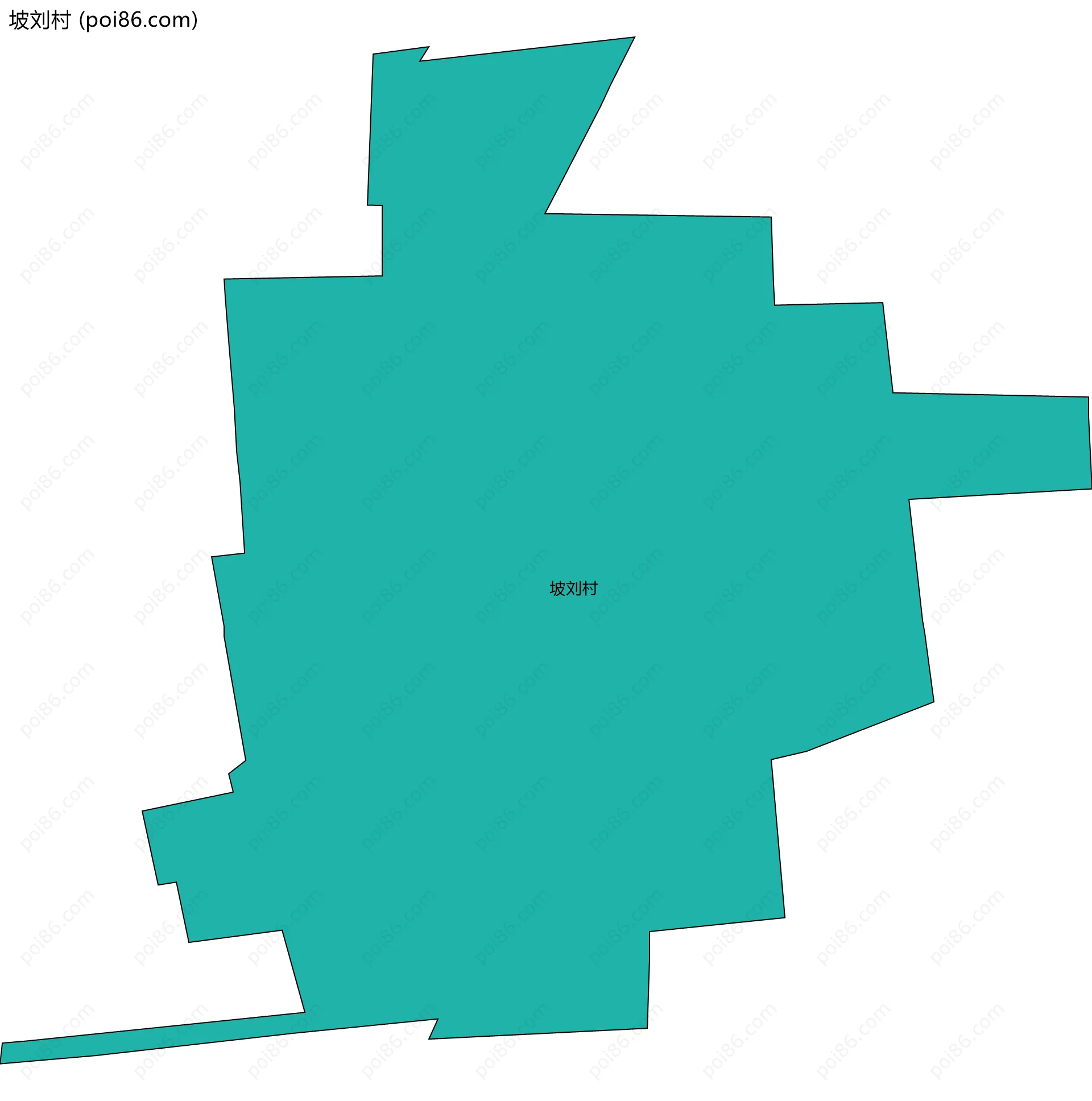 坡刘村边界地图