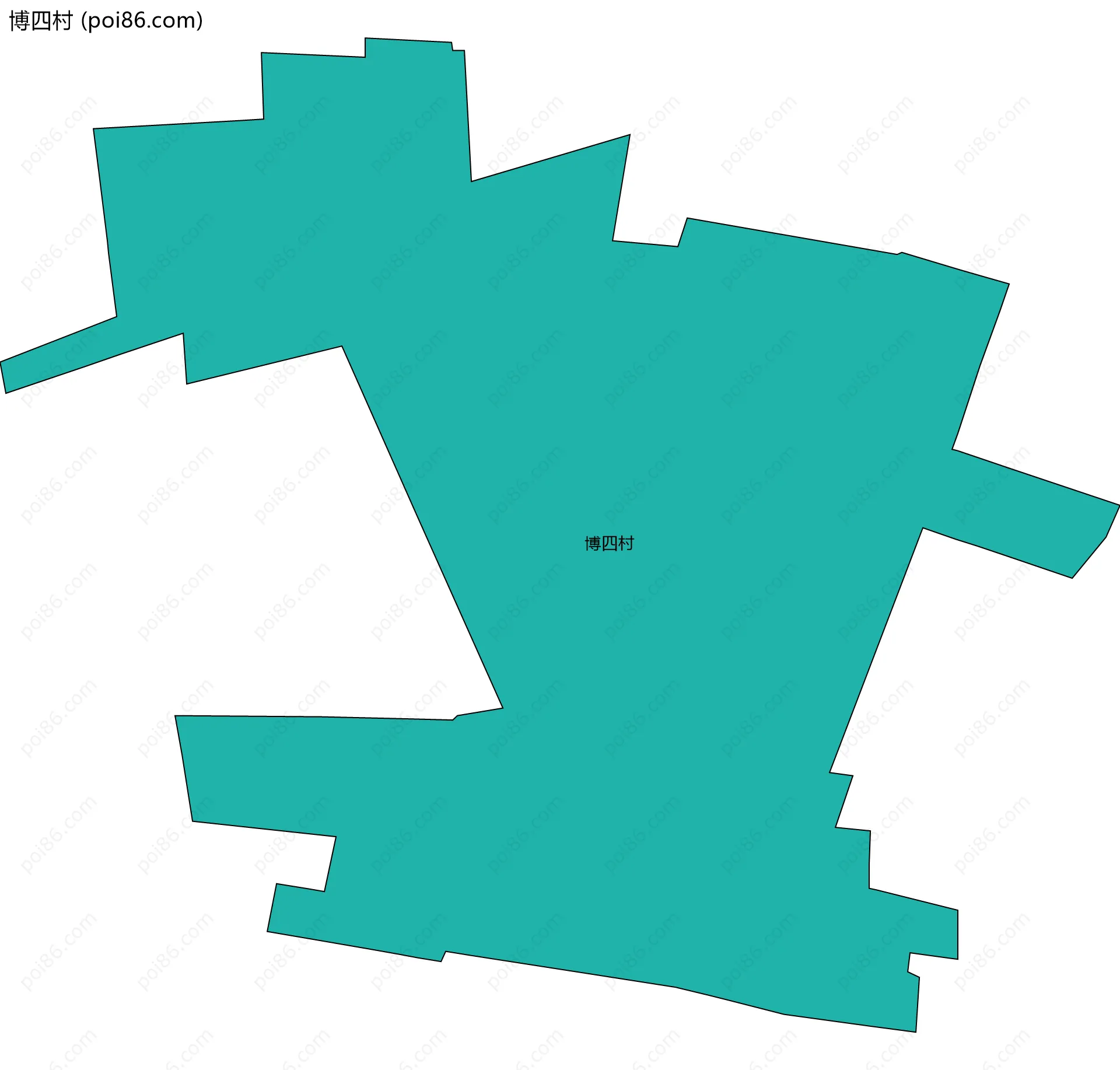 博四村边界地图