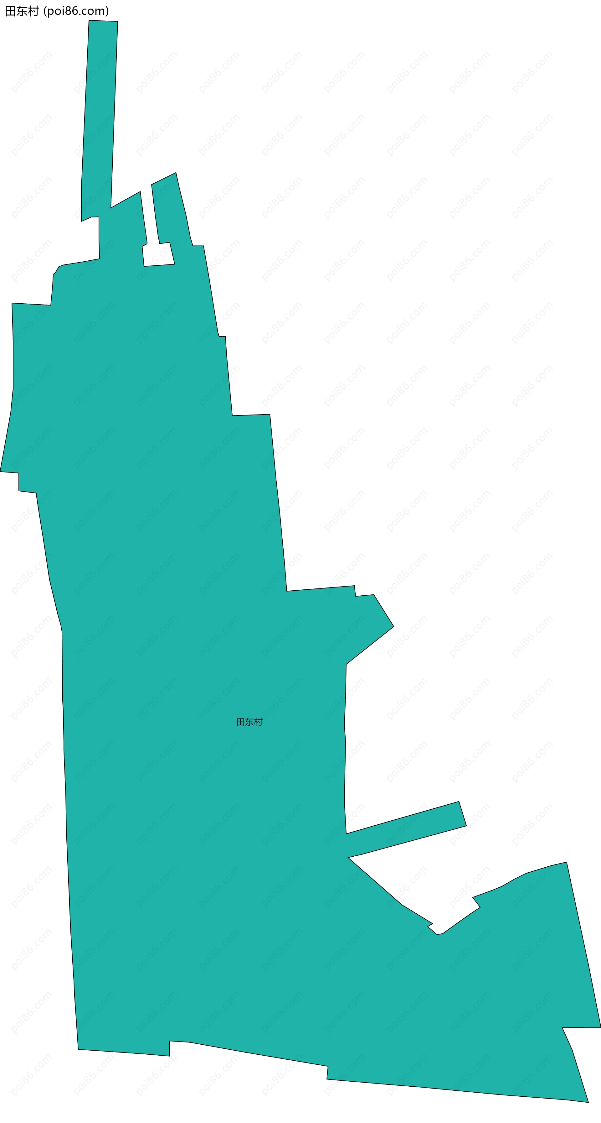 田东村边界地图