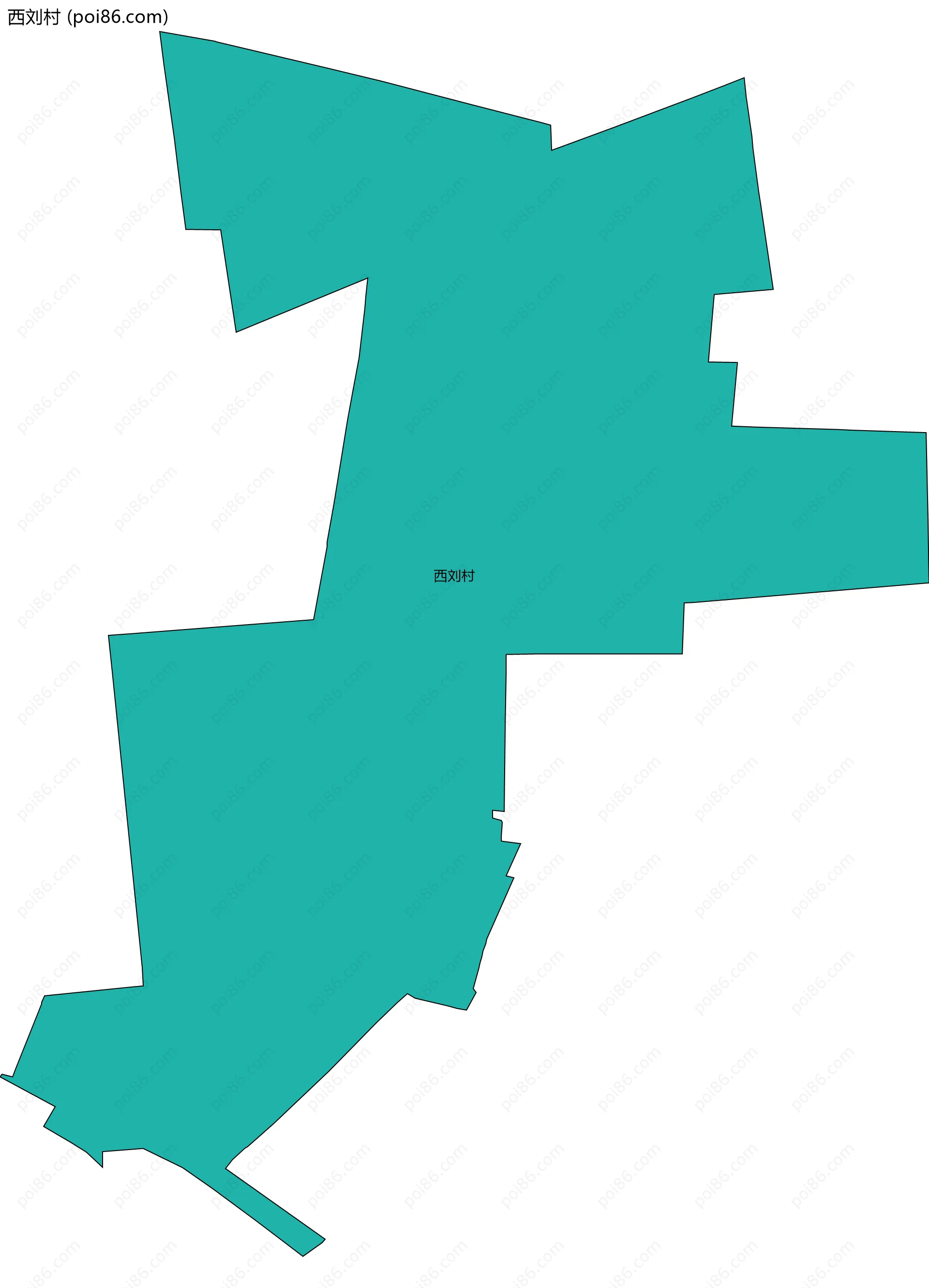 西刘村边界地图