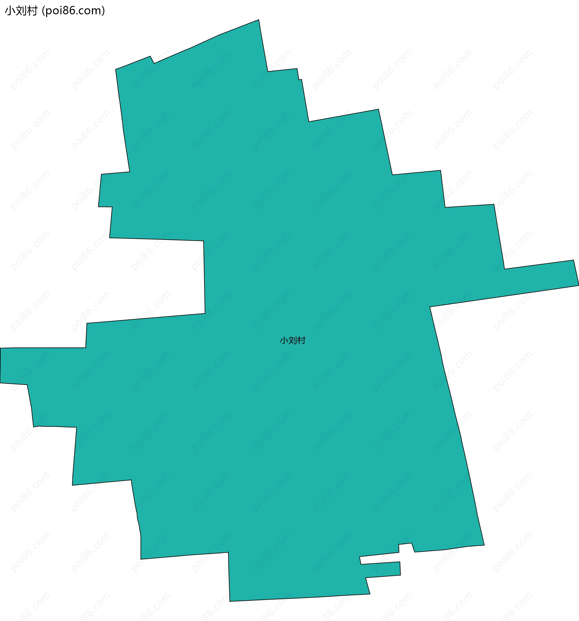 小刘村边界地图