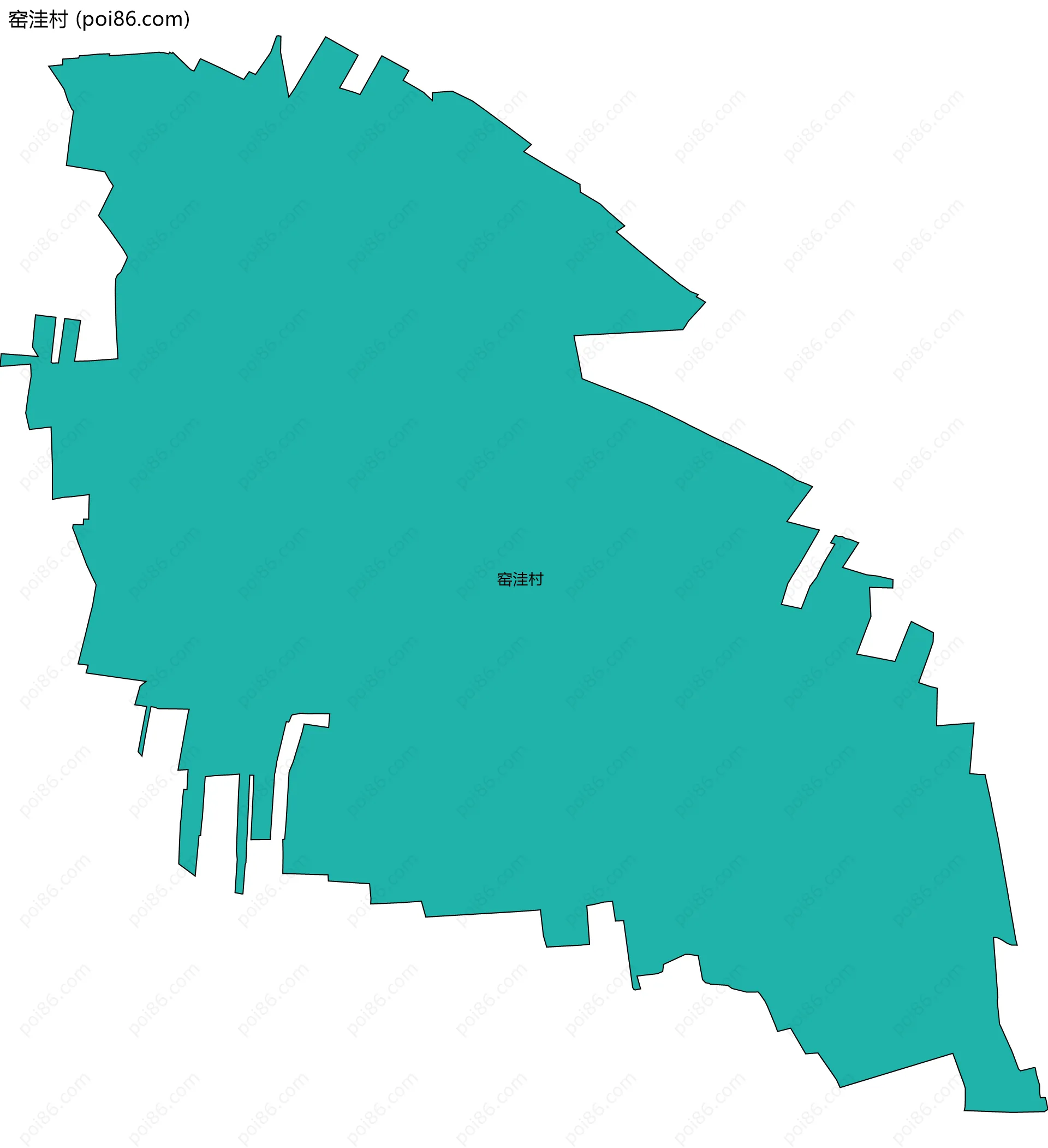 窑洼村边界地图