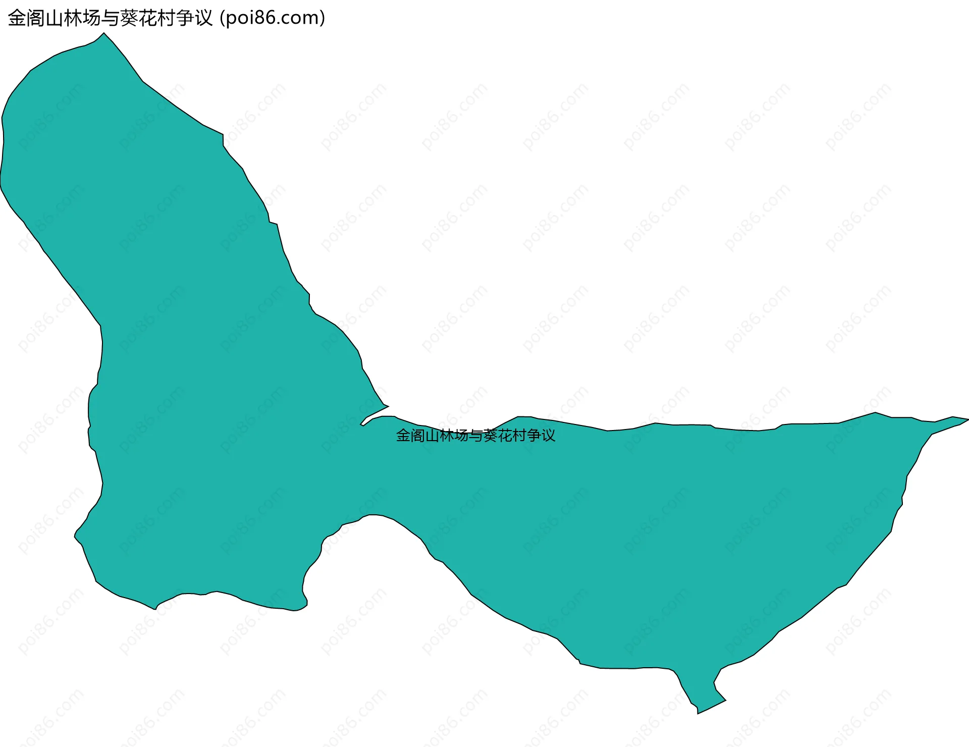 金阁山林场与葵花村争议边界地图
