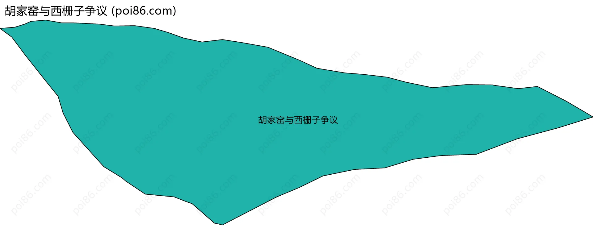 胡家窑与西栅子争议边界地图