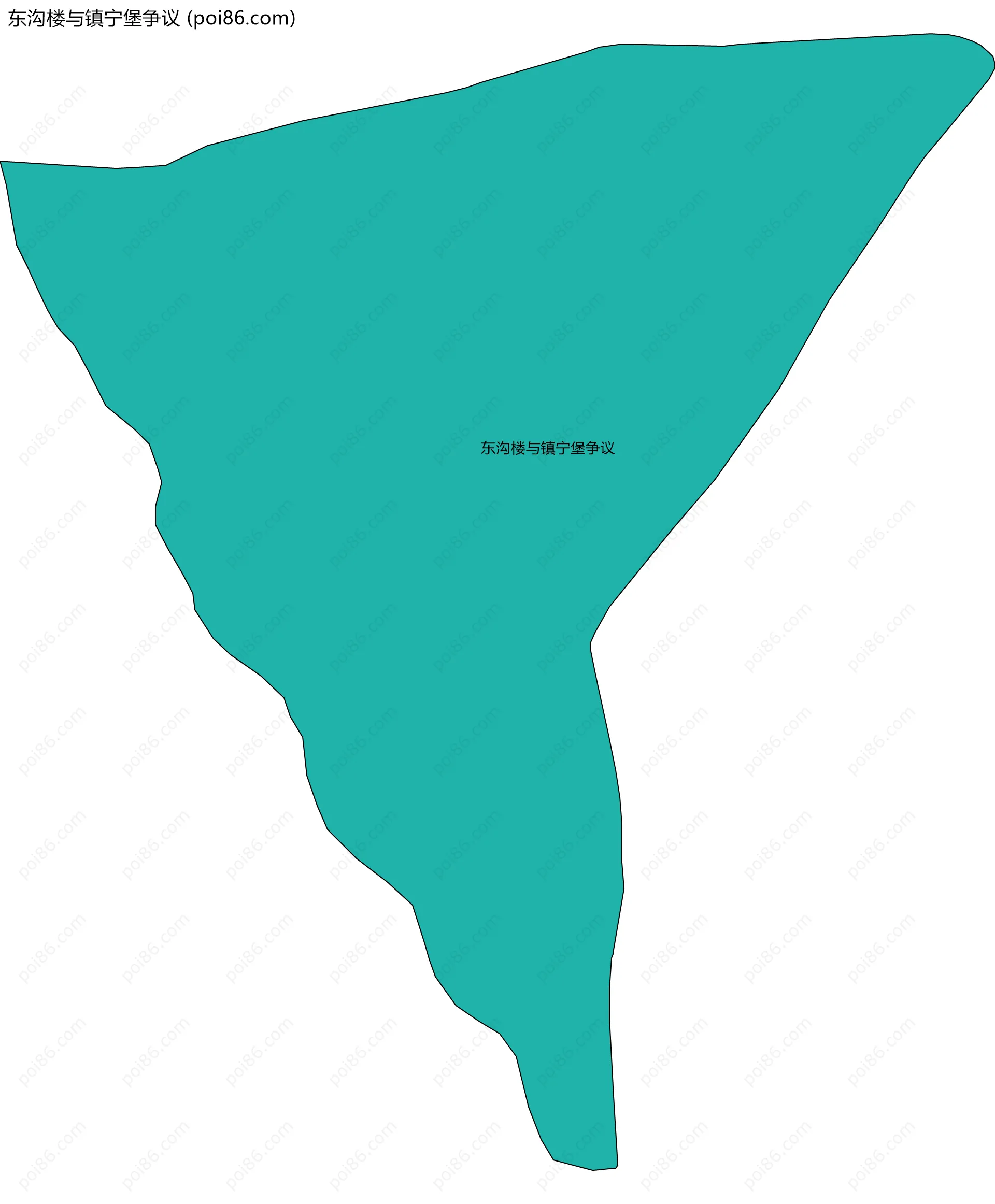 东沟楼与镇宁堡争议边界地图