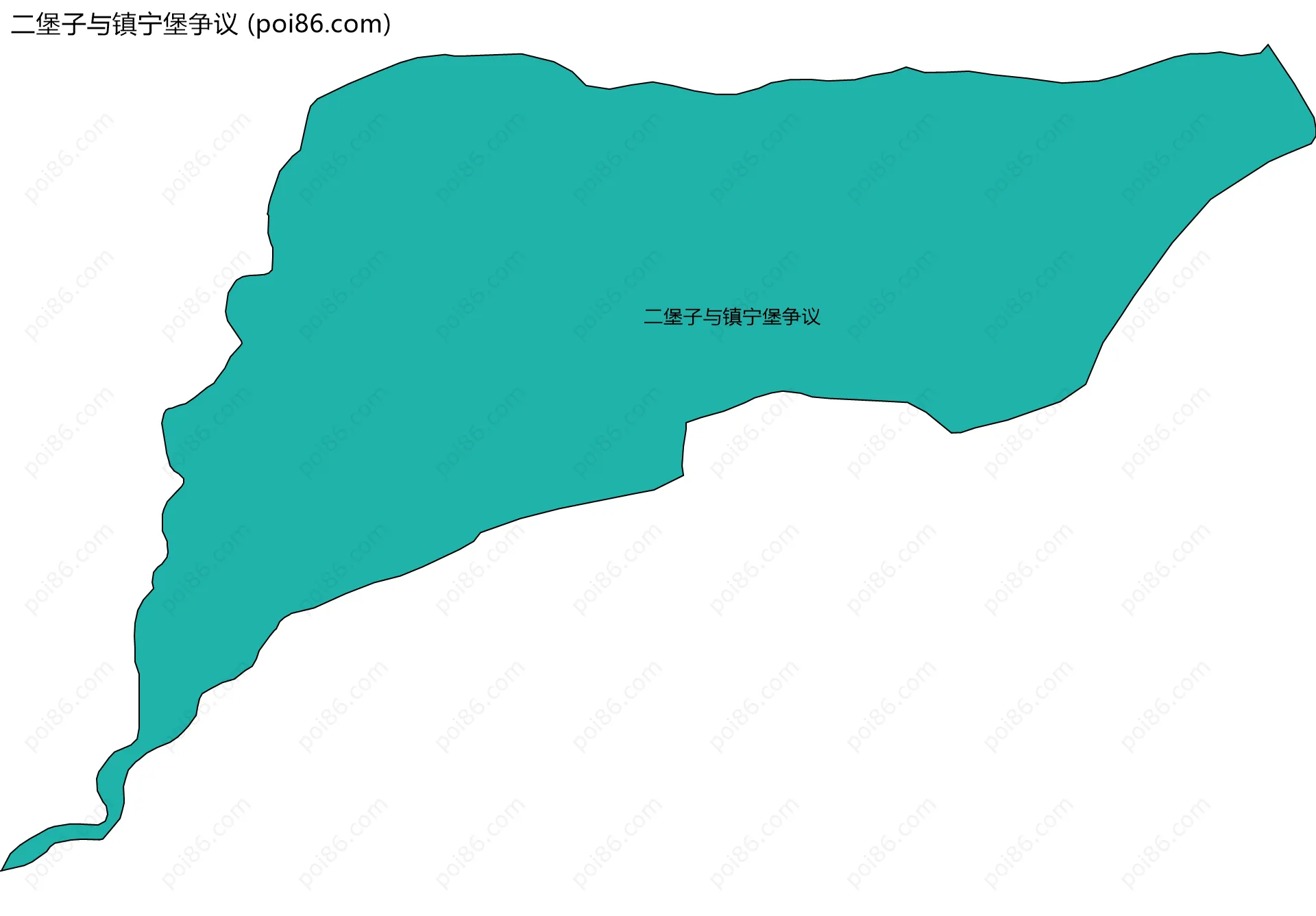 二堡子与镇宁堡争议边界地图