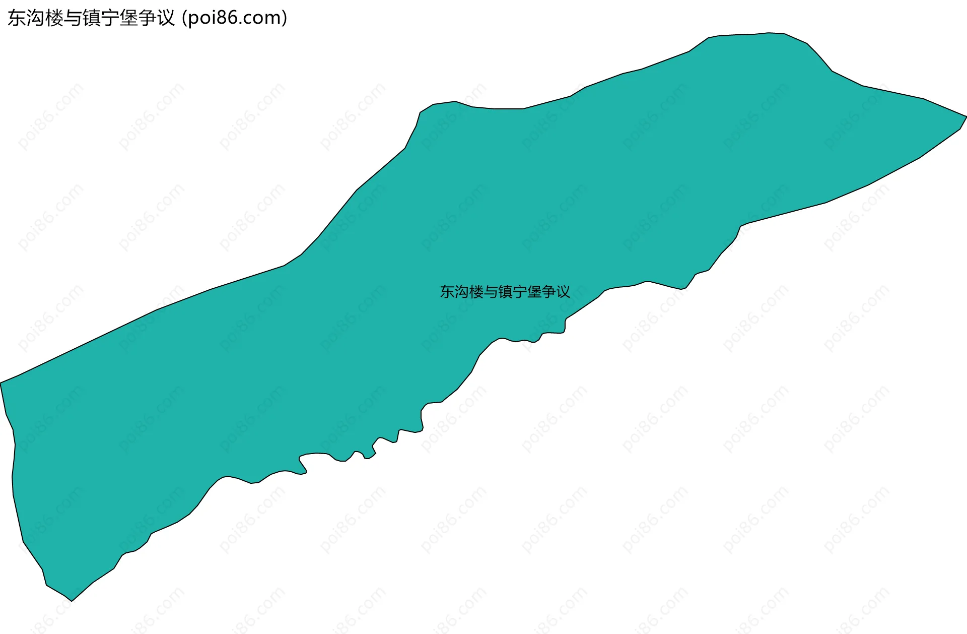 东沟楼与镇宁堡争议边界地图