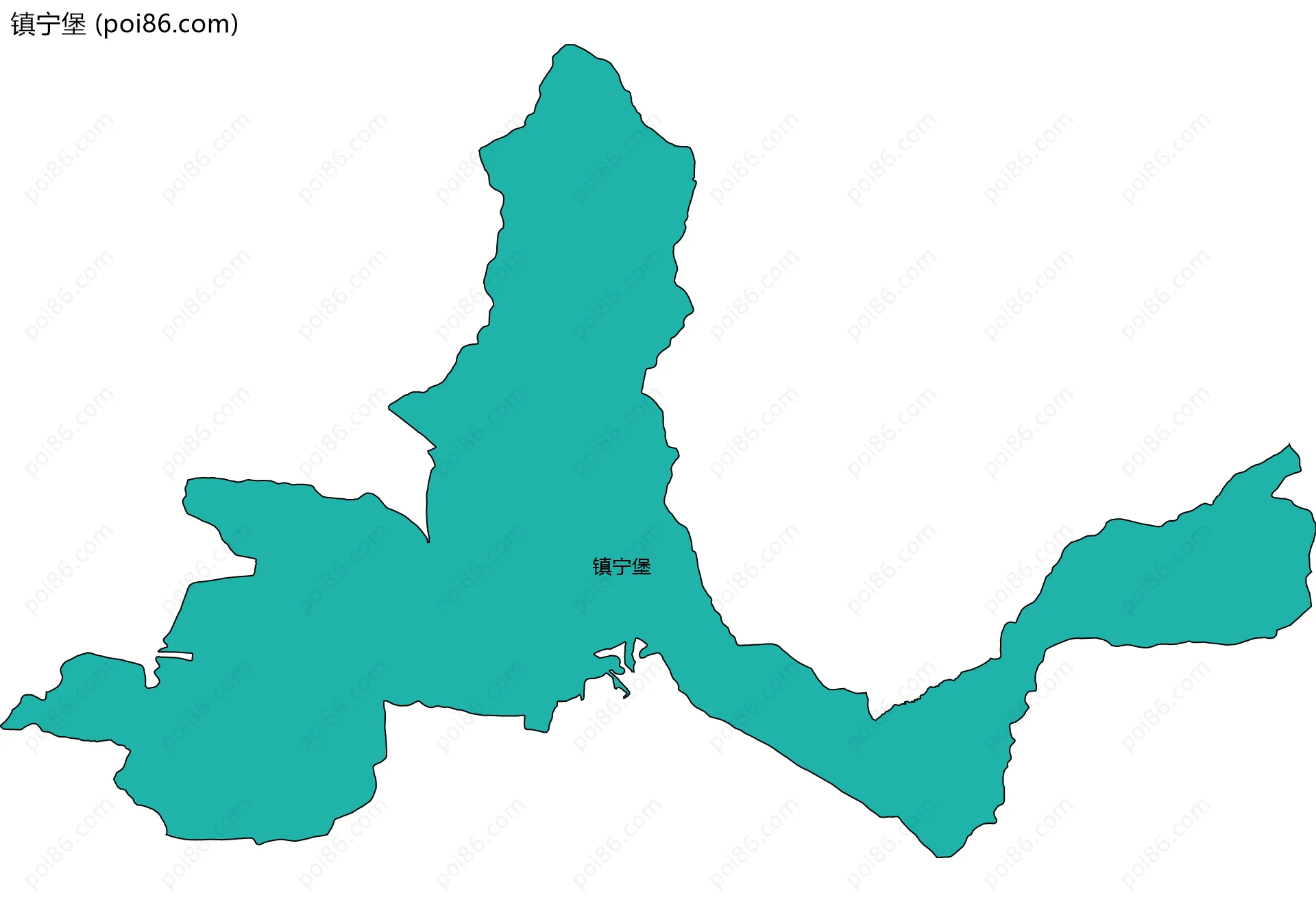 镇宁堡边界地图