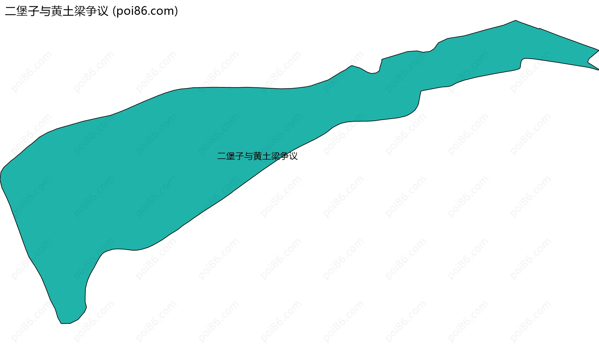 二堡子与黄土梁争议边界地图