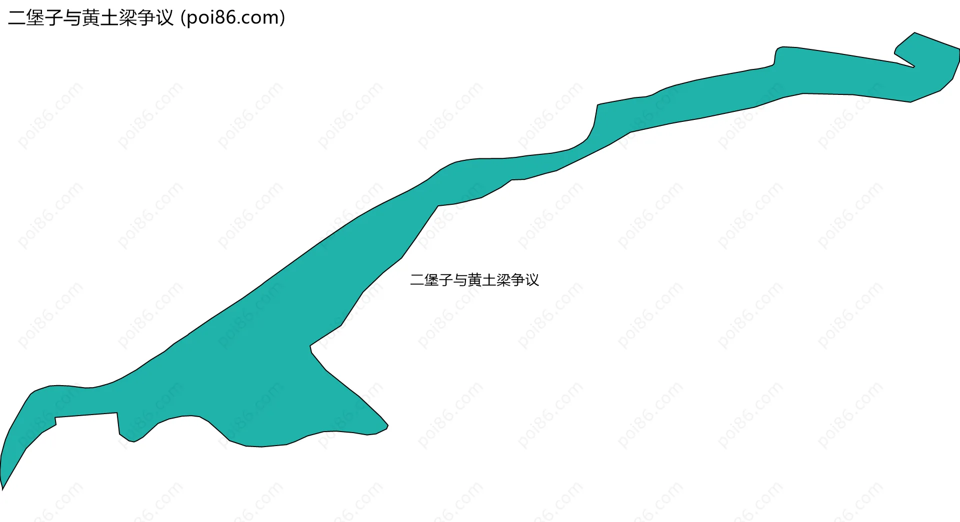 二堡子与黄土梁争议边界地图