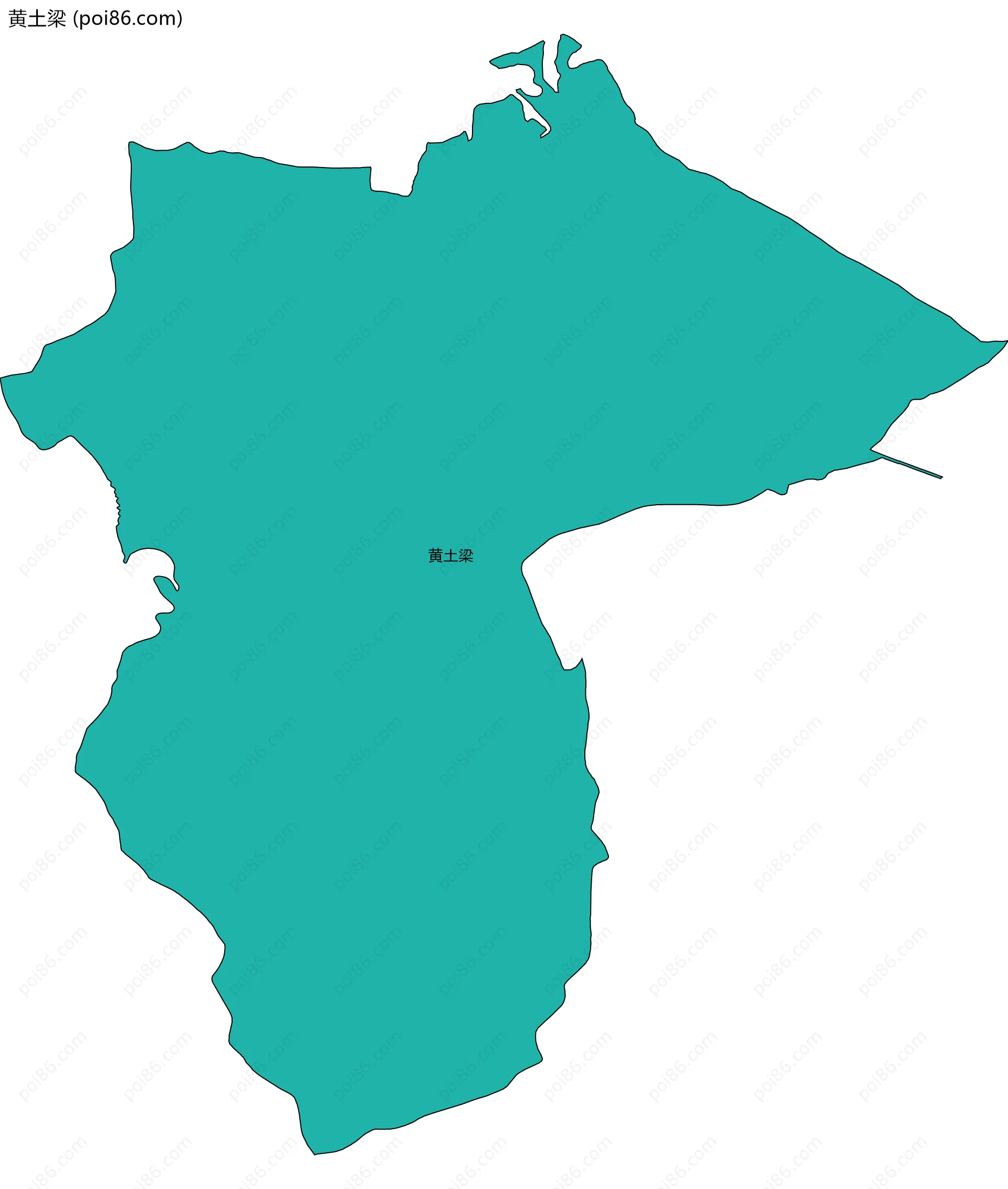 黄土梁边界地图