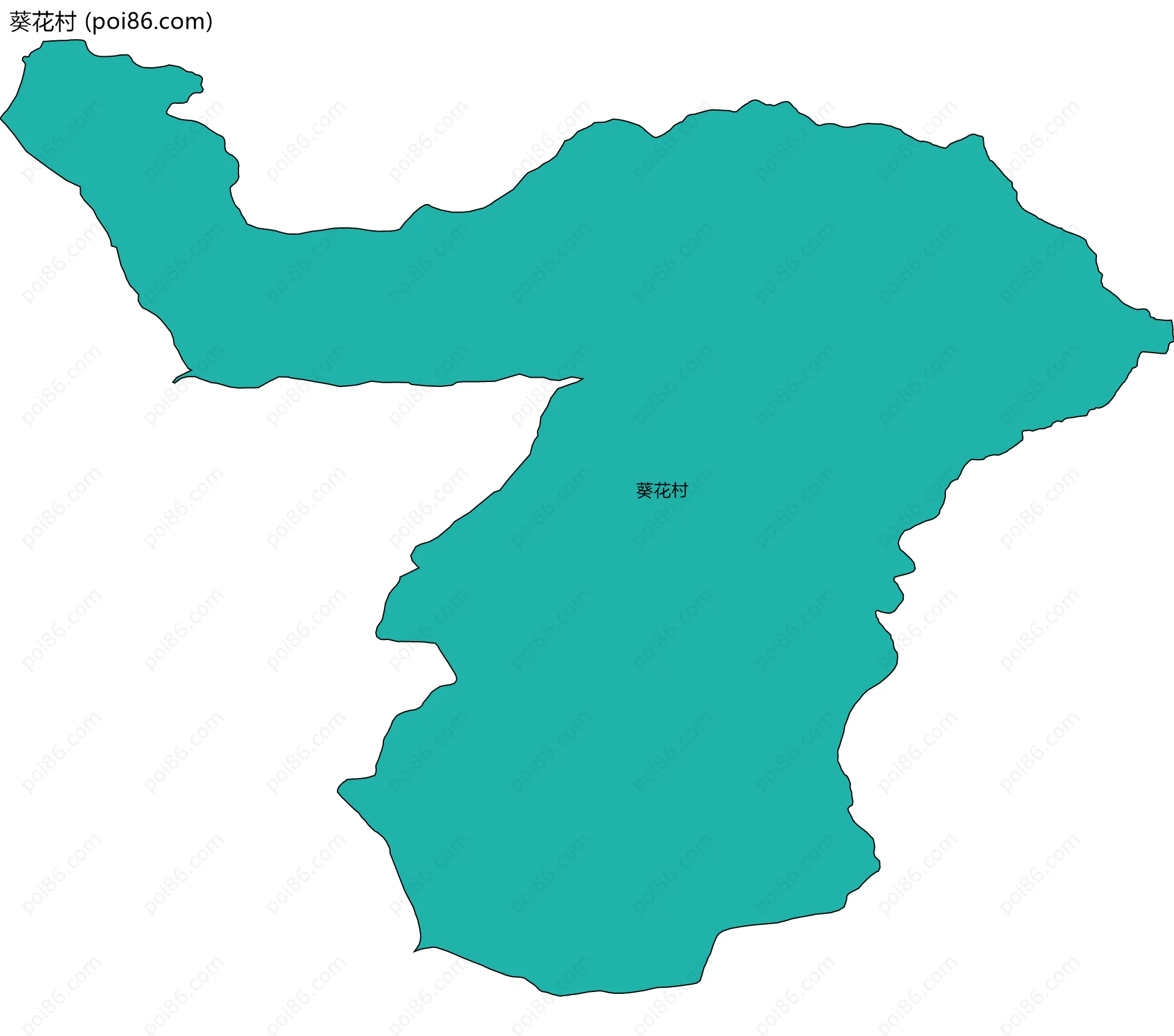 葵花村边界地图