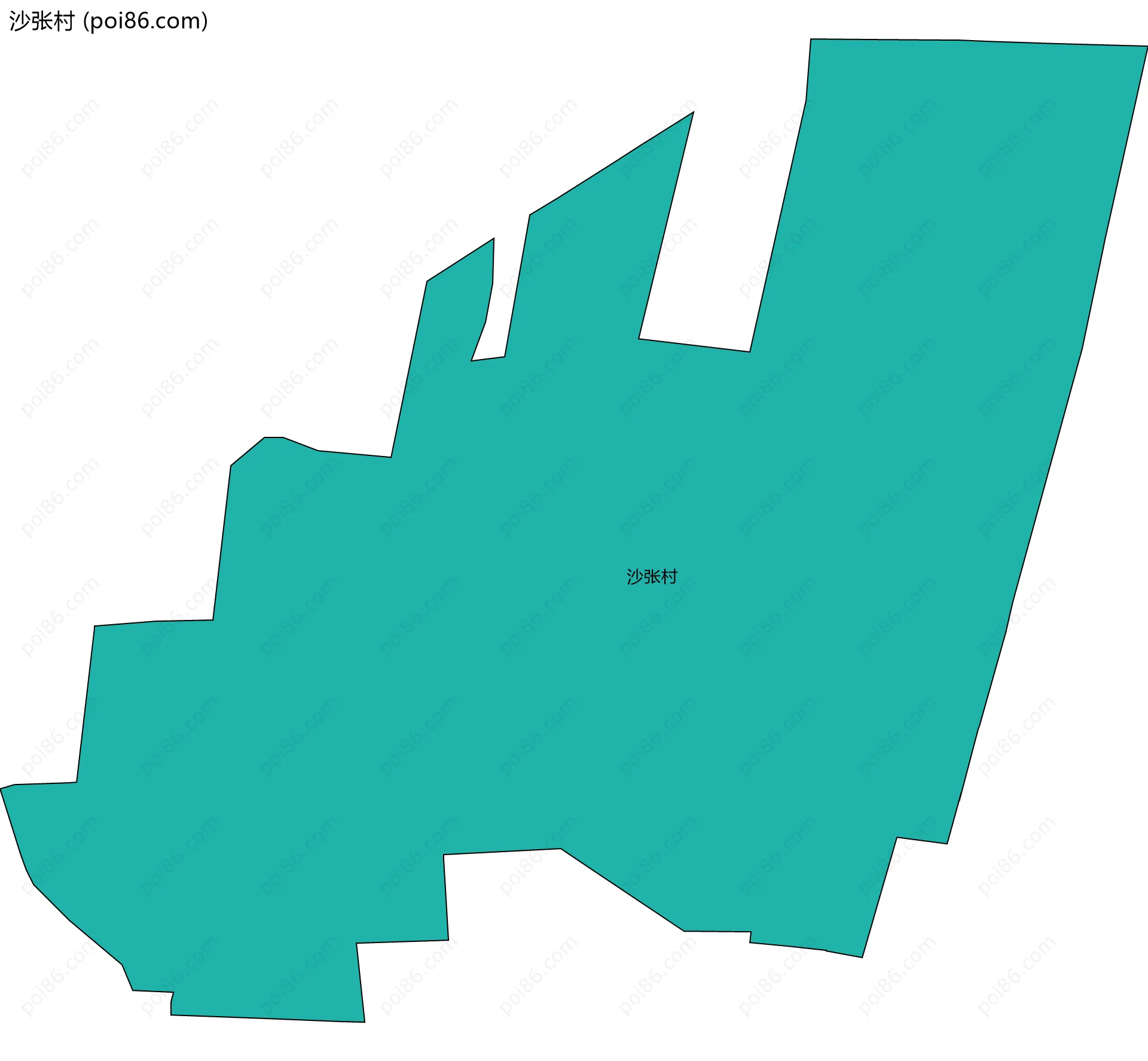 沙张村边界地图
