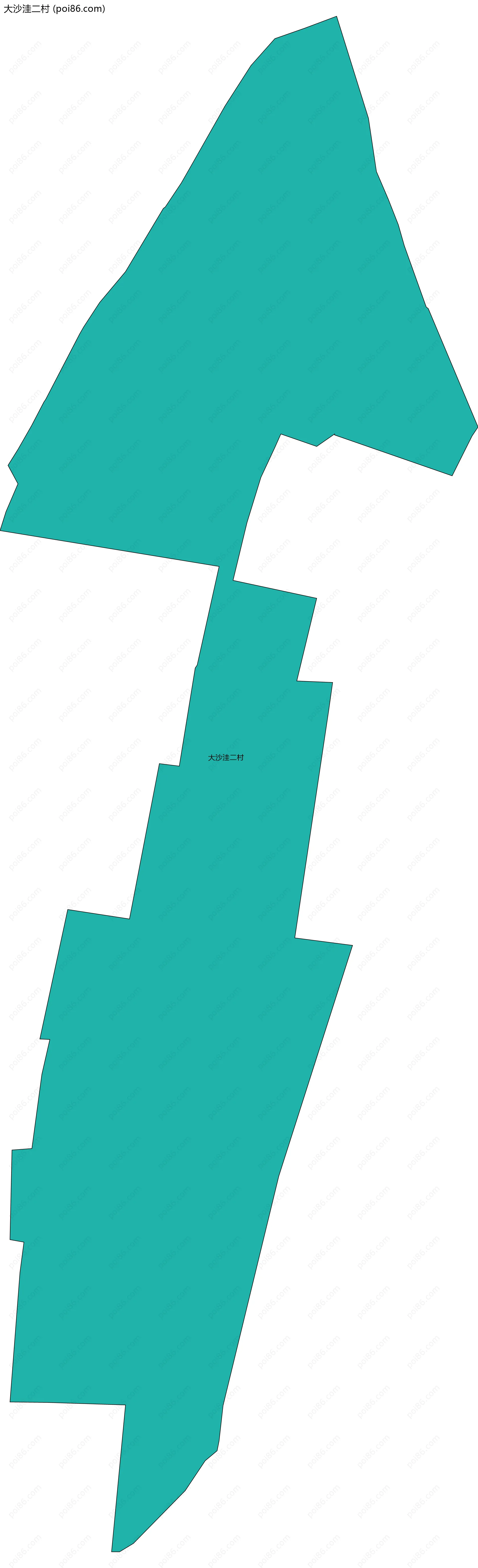 大沙洼二村边界地图