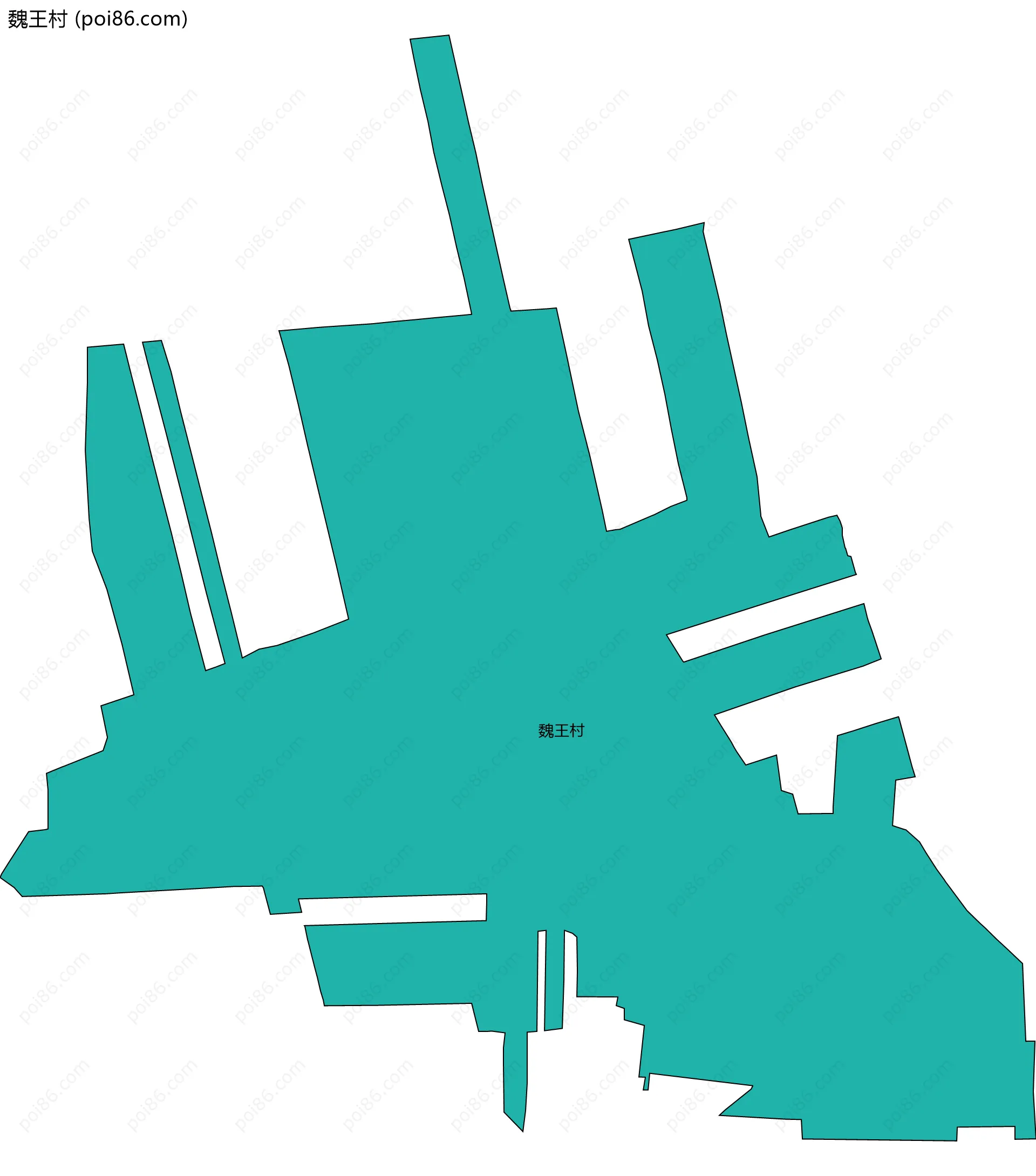 魏王村边界地图