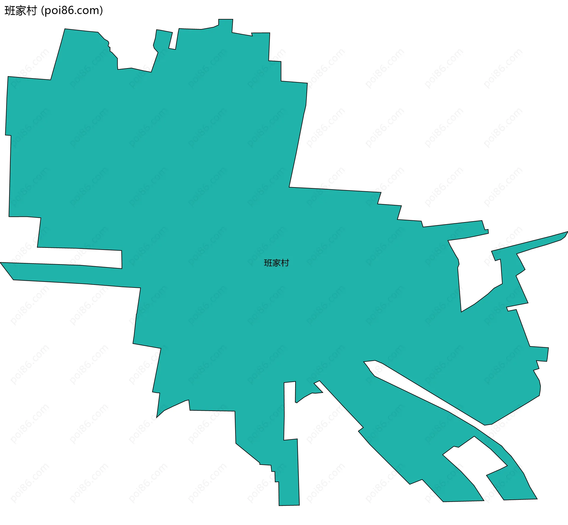 班家村边界地图